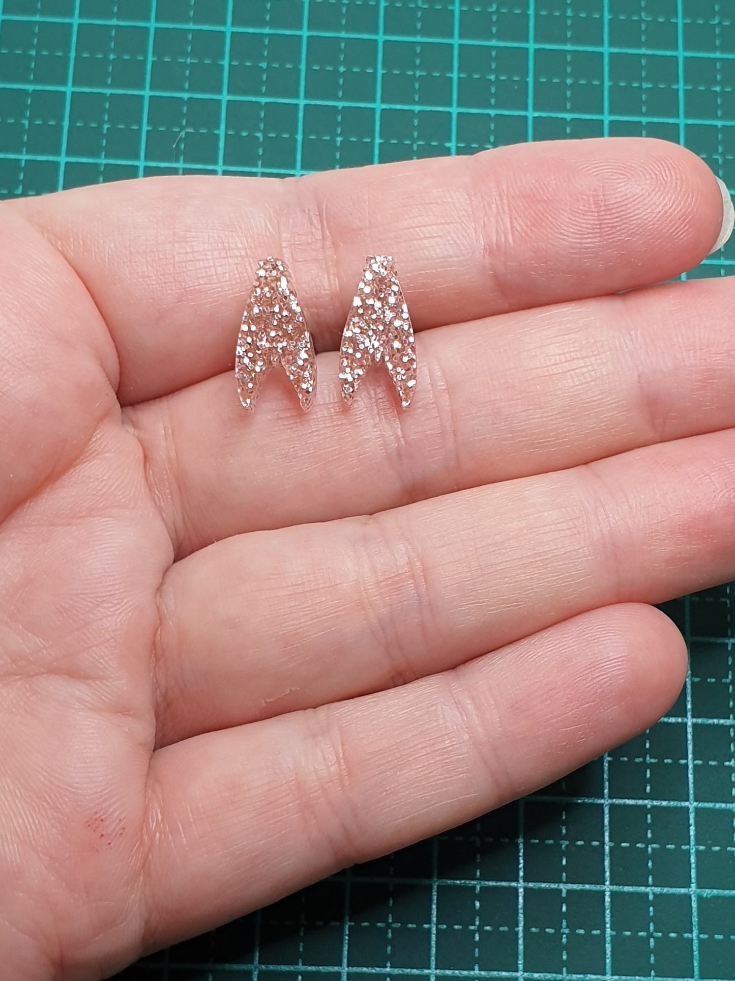 Tiny Moth studs acrylic earrings