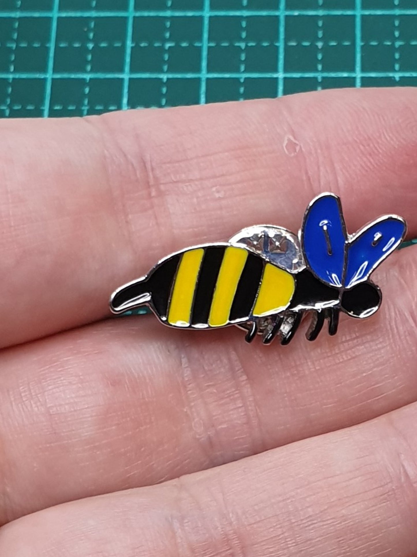 Bee with Blue Wings Pin