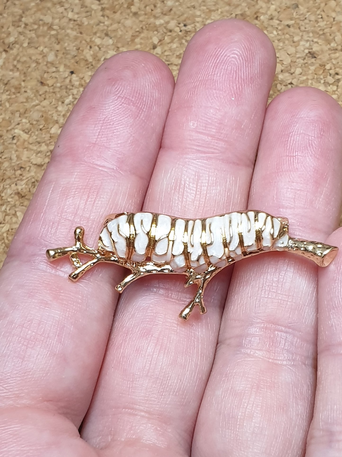 Silkworm Brooch