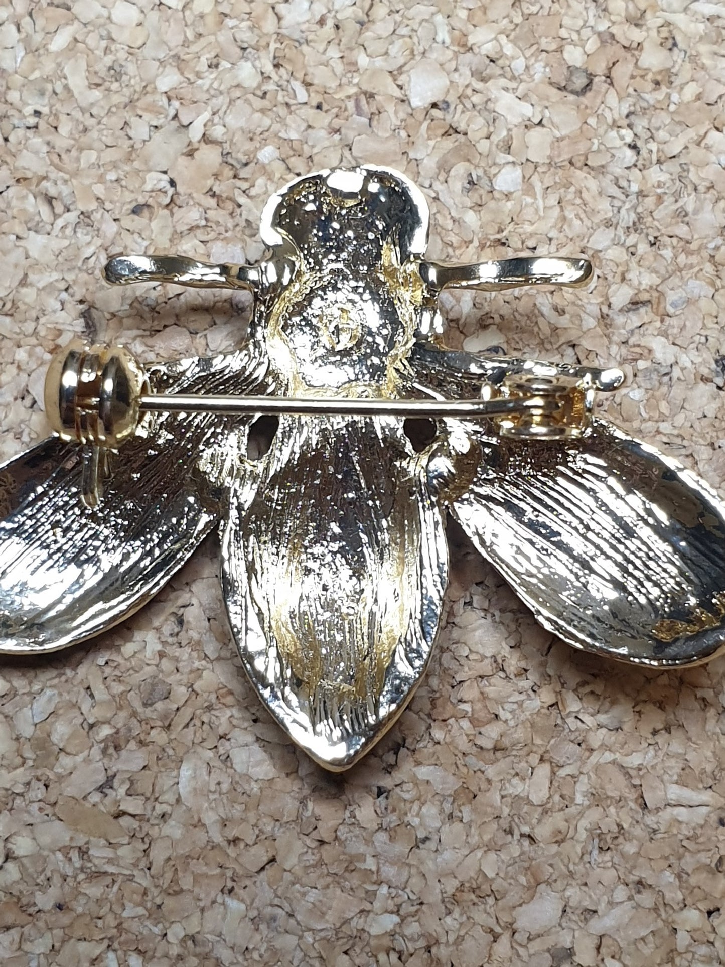 Bee Brooch - White Wings