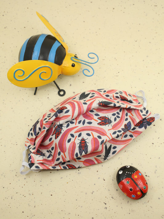 Red cicadas Face Mask