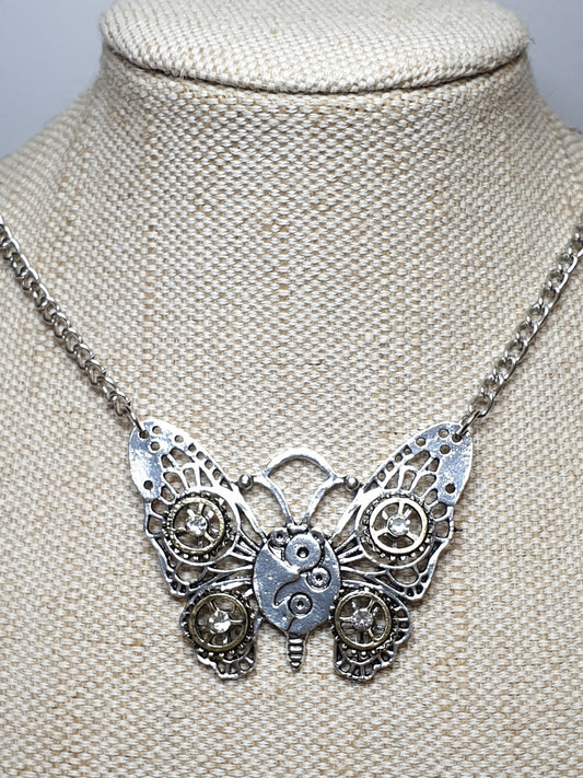 Vintage Steampunk Butterfly - Silver