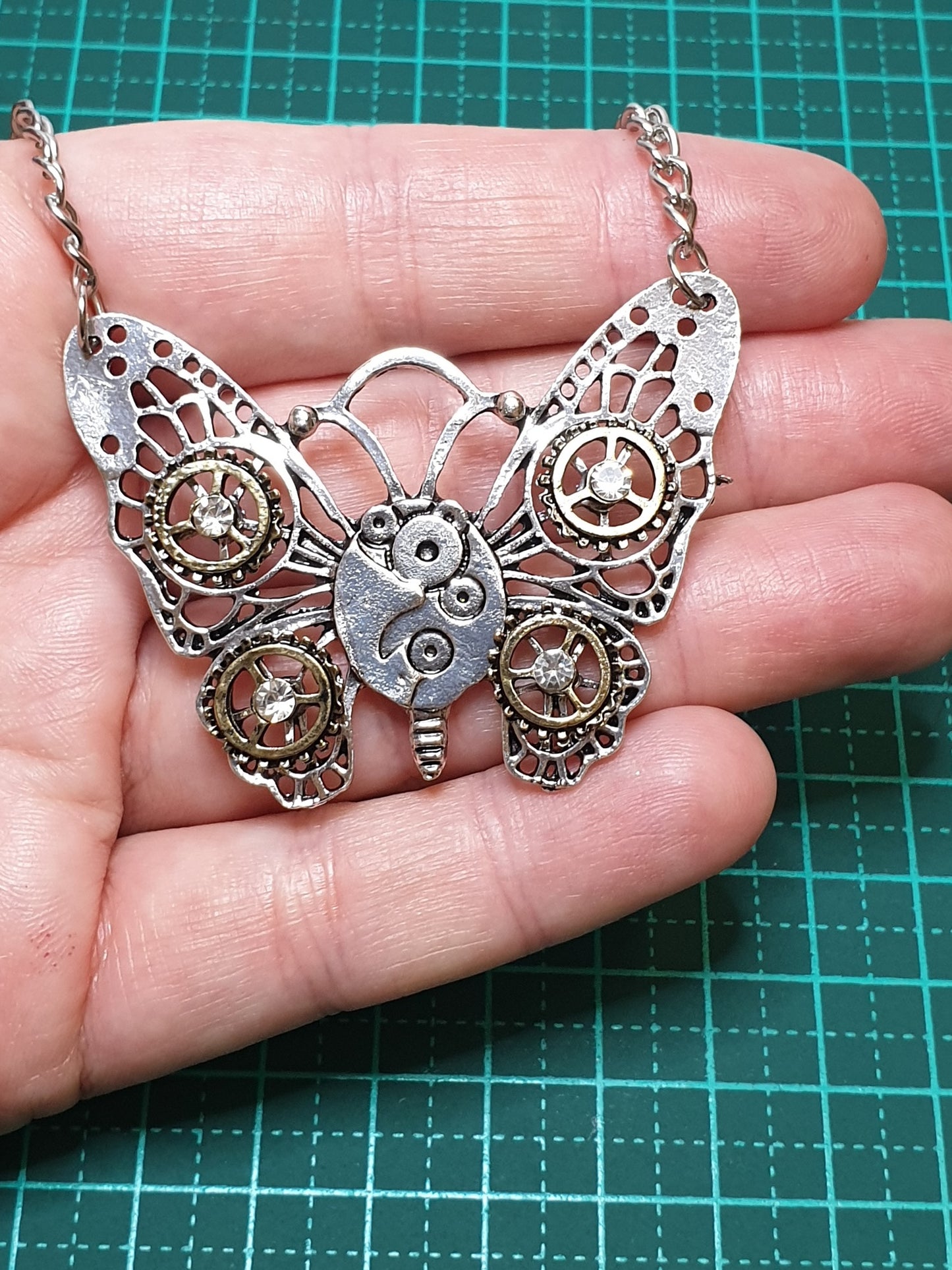 Vintage Steampunk Butterfly - Silver