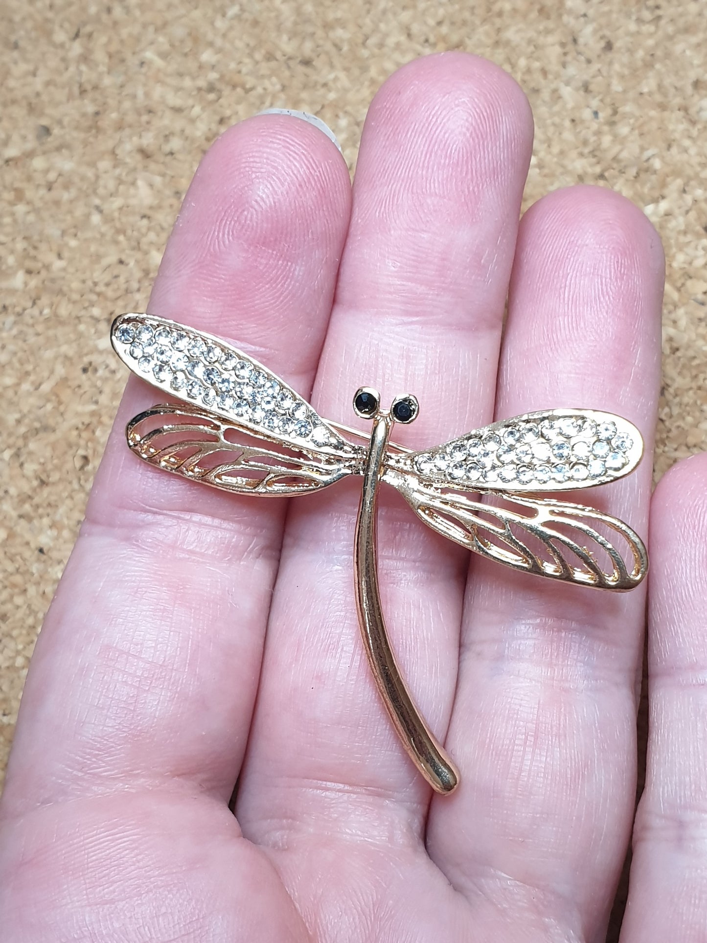 Dragonfly Brooch - Golden
