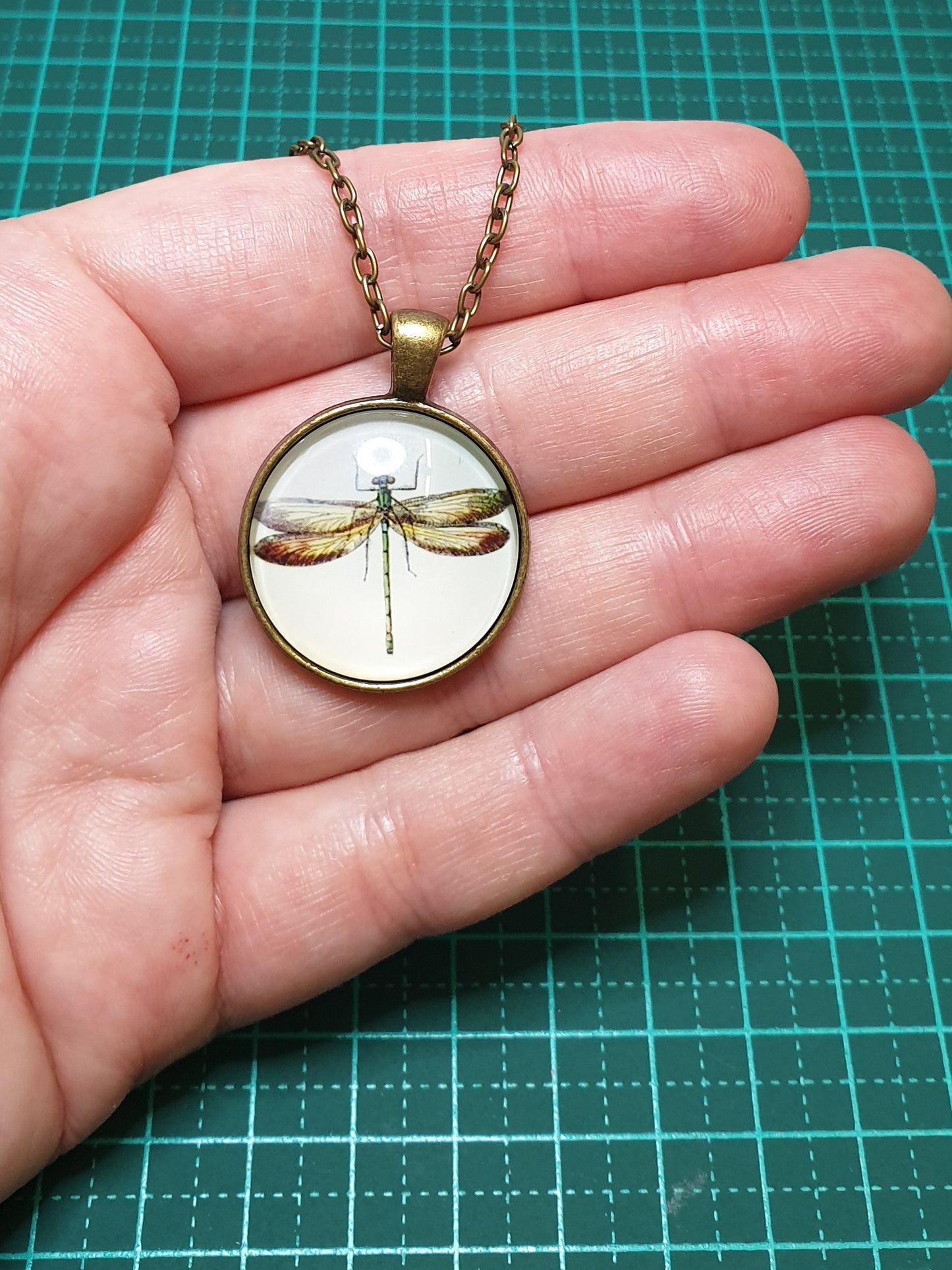 Dragonfly Necklace - Brown Wings