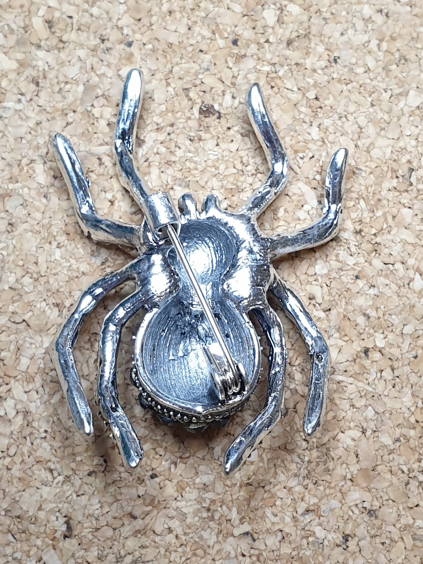 Spider Brooch - Black & Red