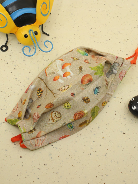 Mushrooms and Bugs Face Mask