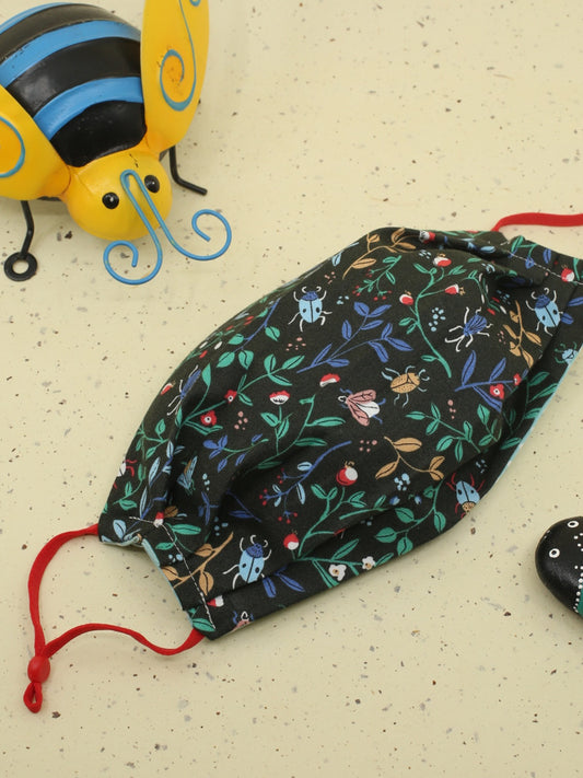 Flora and Beetles Face Mask