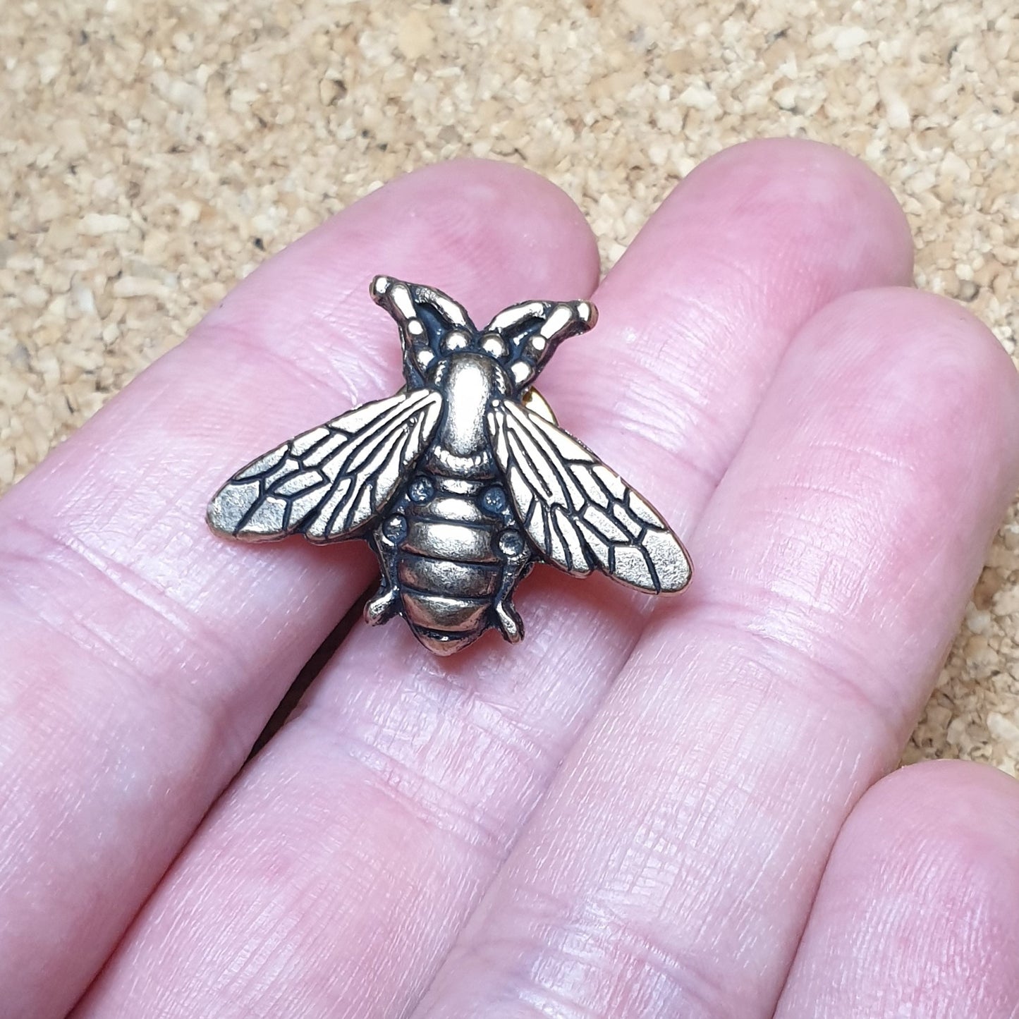2 Wasp Brooches - Gold and Silver Small