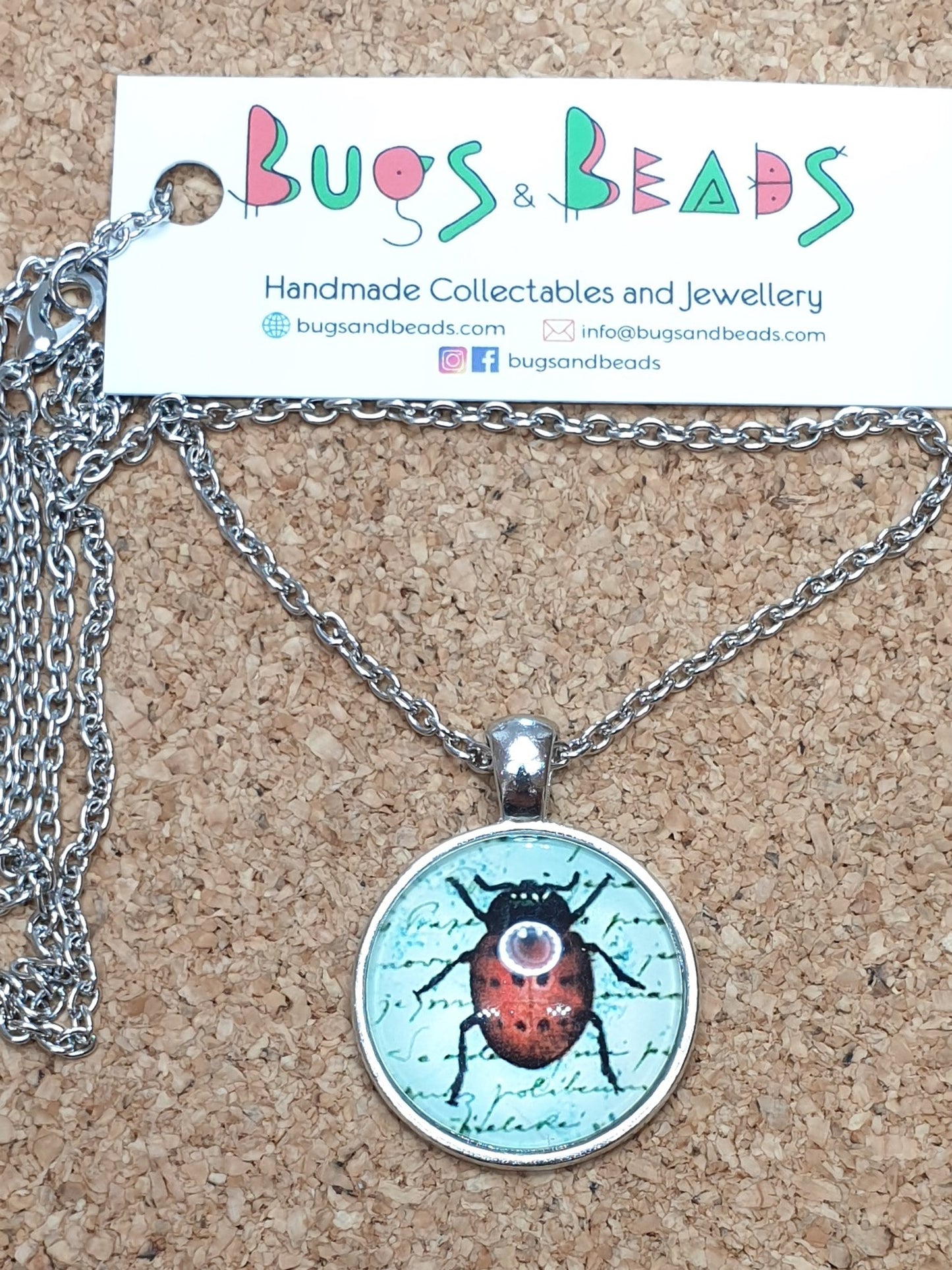Ladybird Necklace - Silver