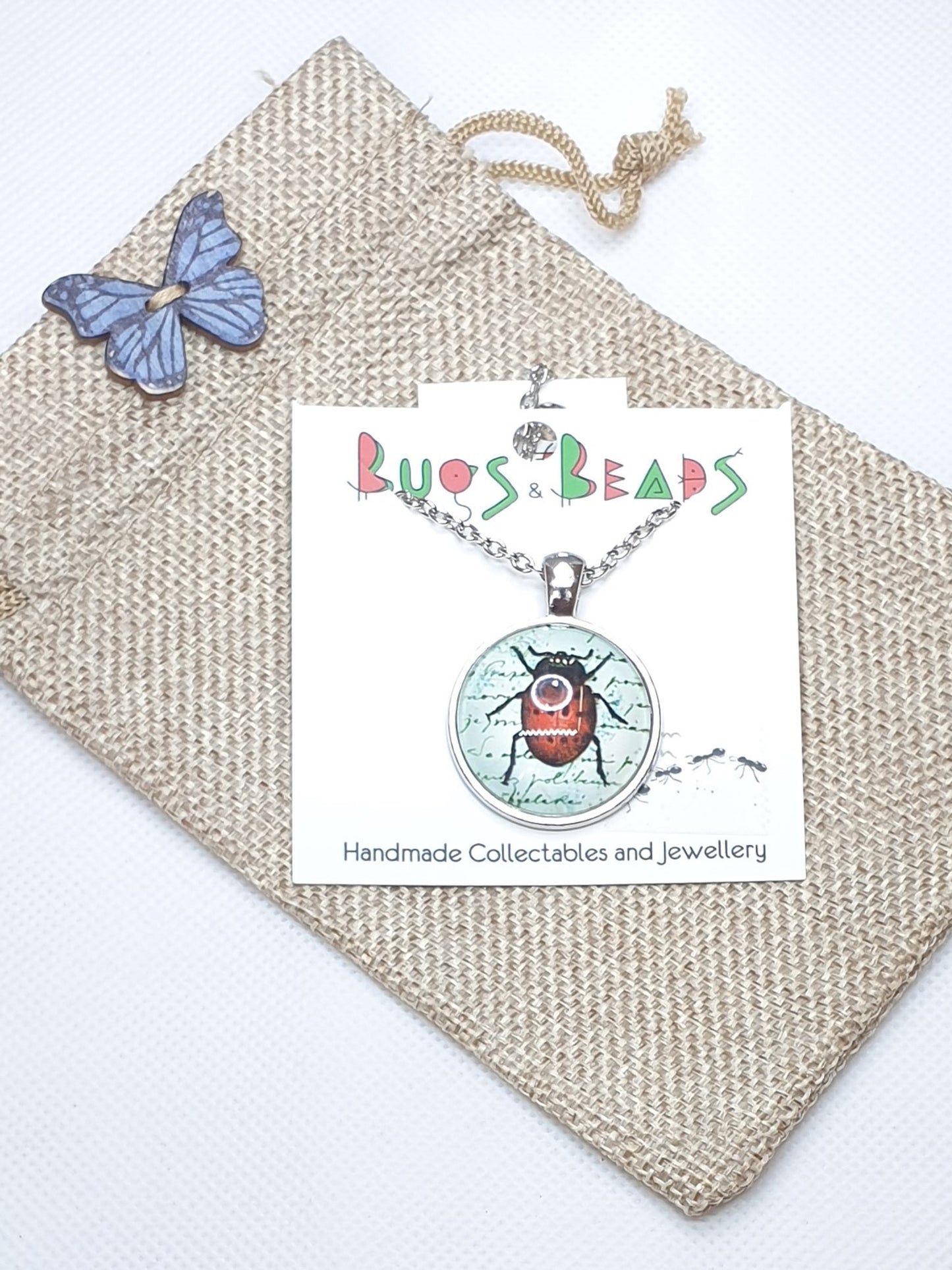 Ladybird Necklace - Silver