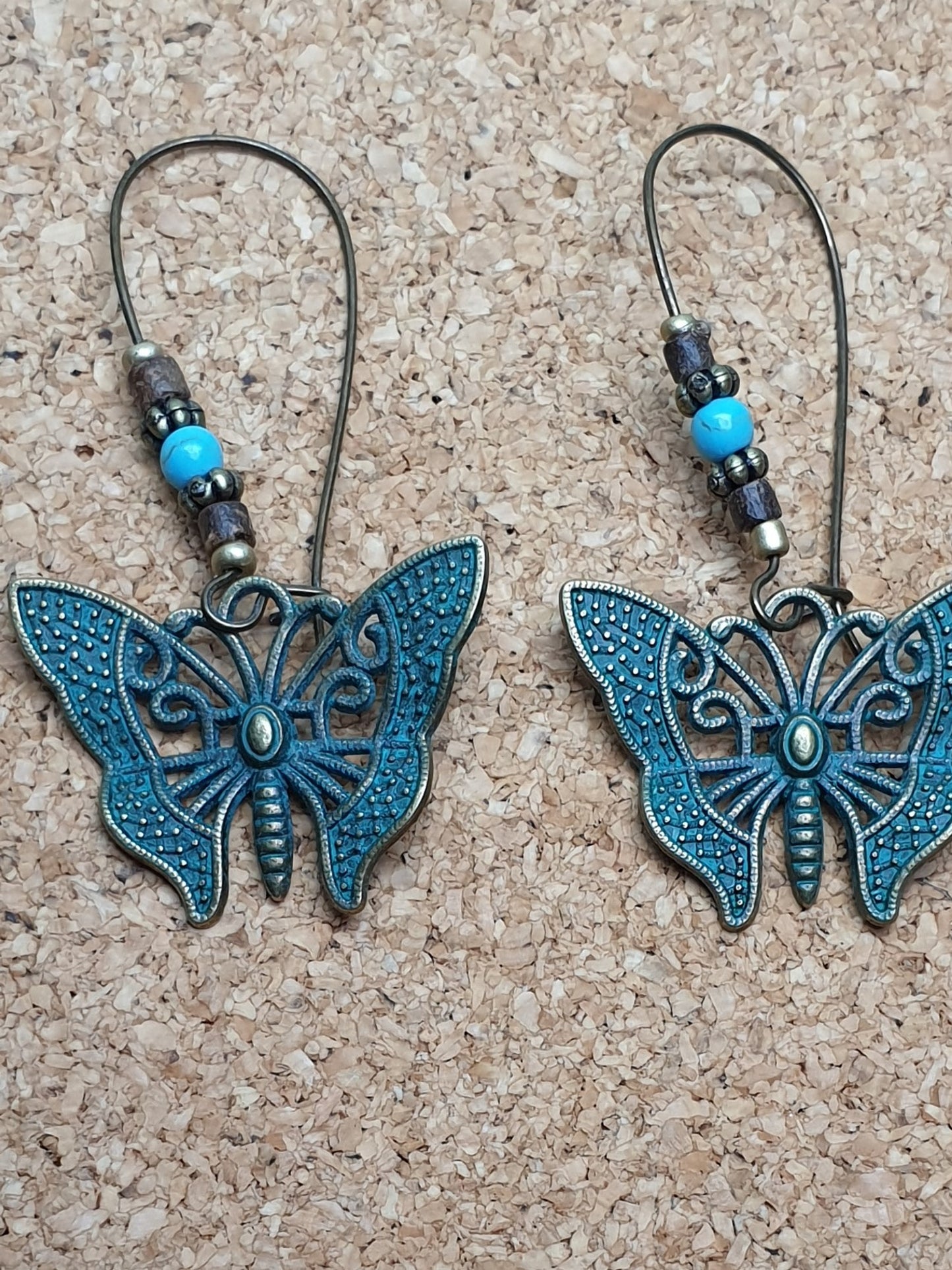 Vintage antique Butterfly danglers earrings