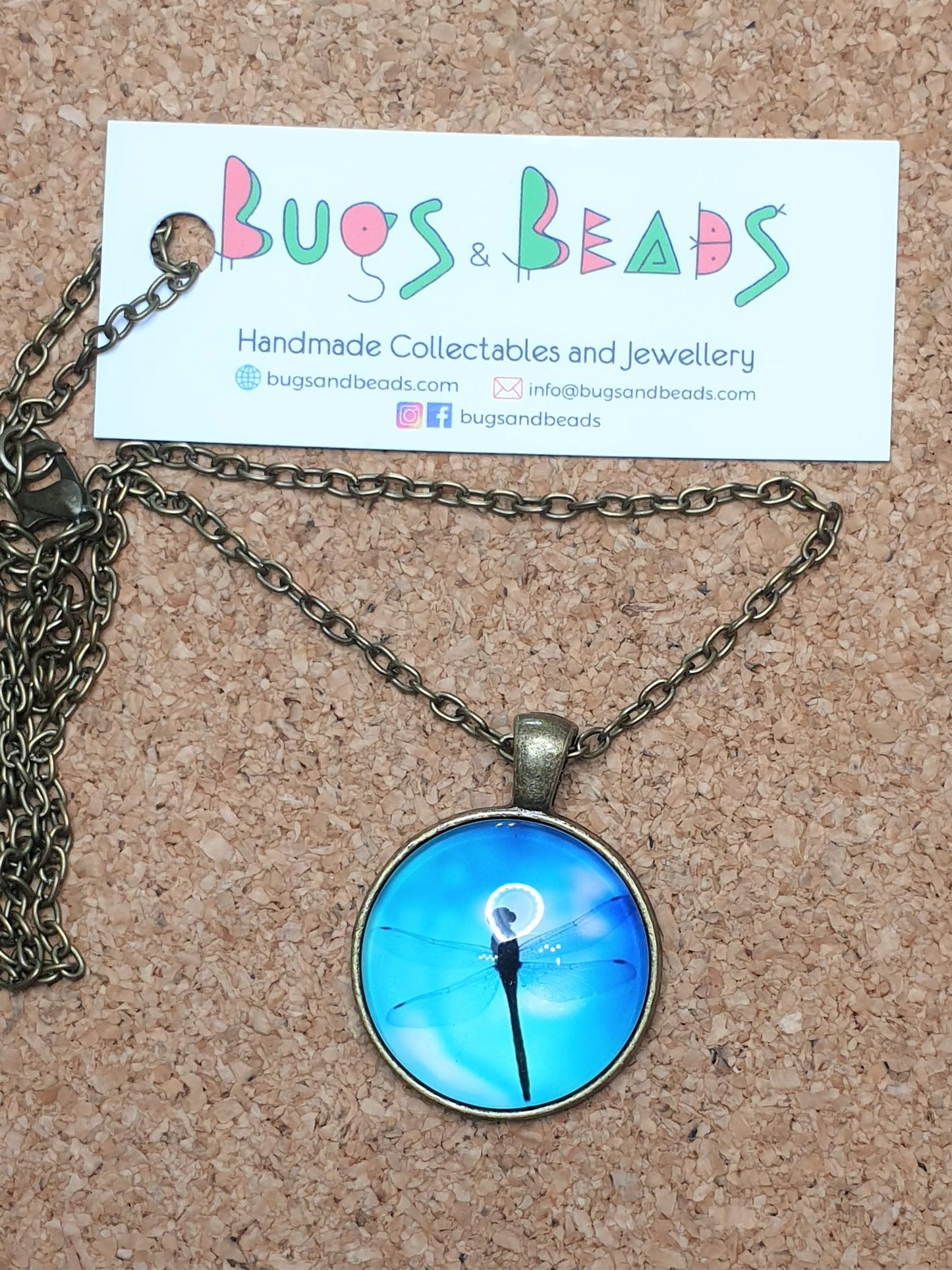 Dragonfly Necklace - Clear Wings