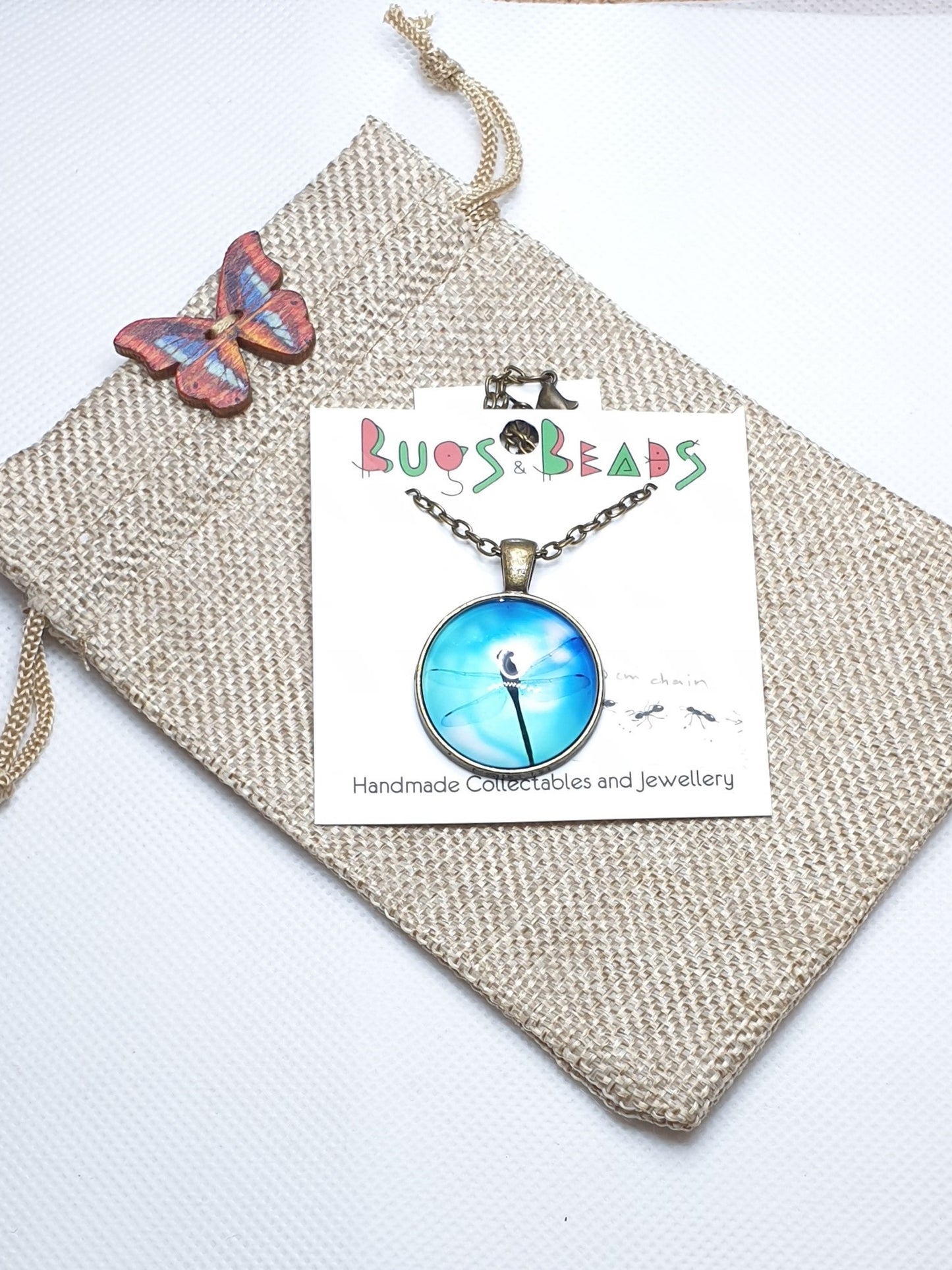Dragonfly Necklace - Clear Wings