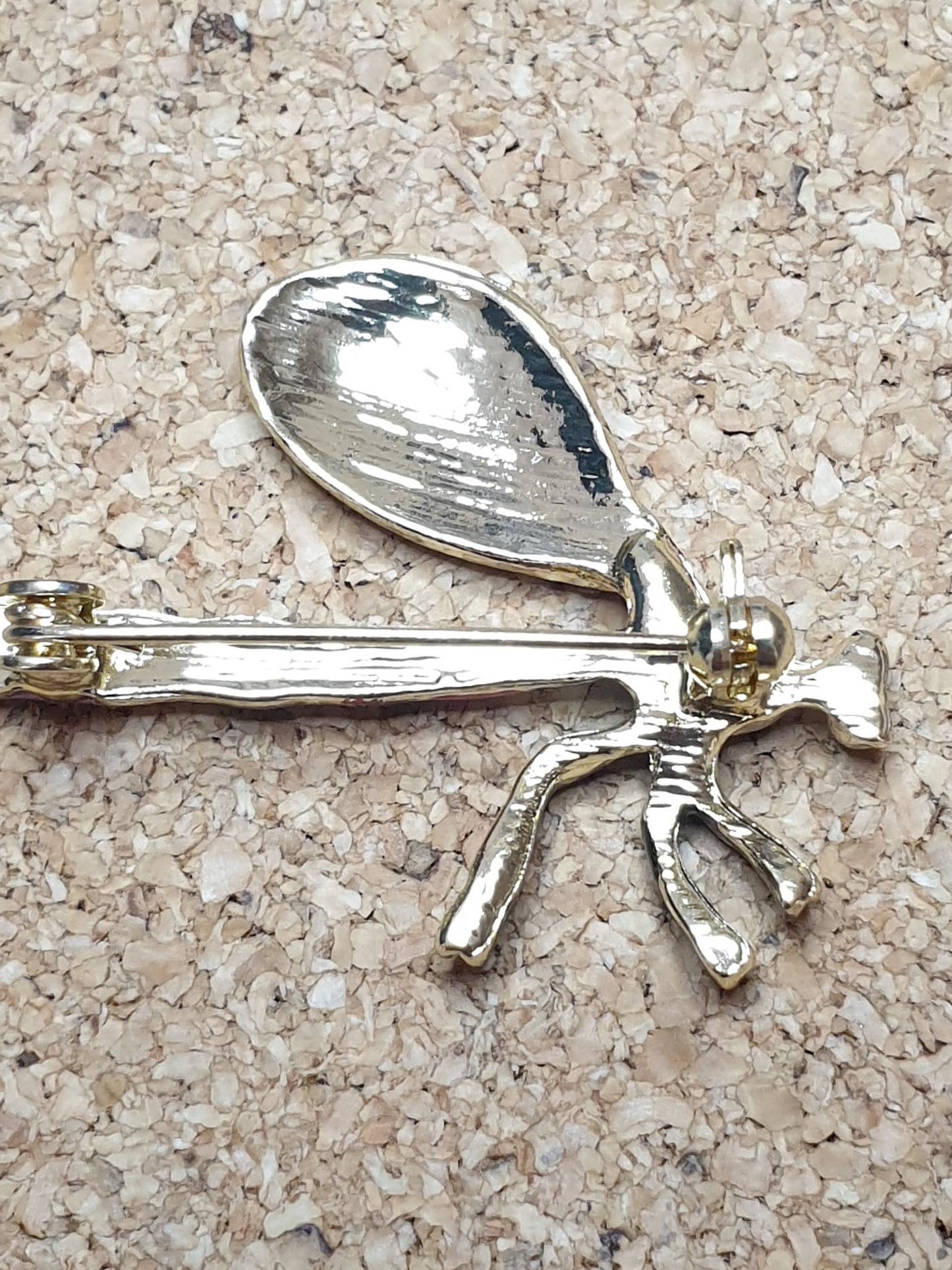 Dragonfly Brooch - Side, Purple