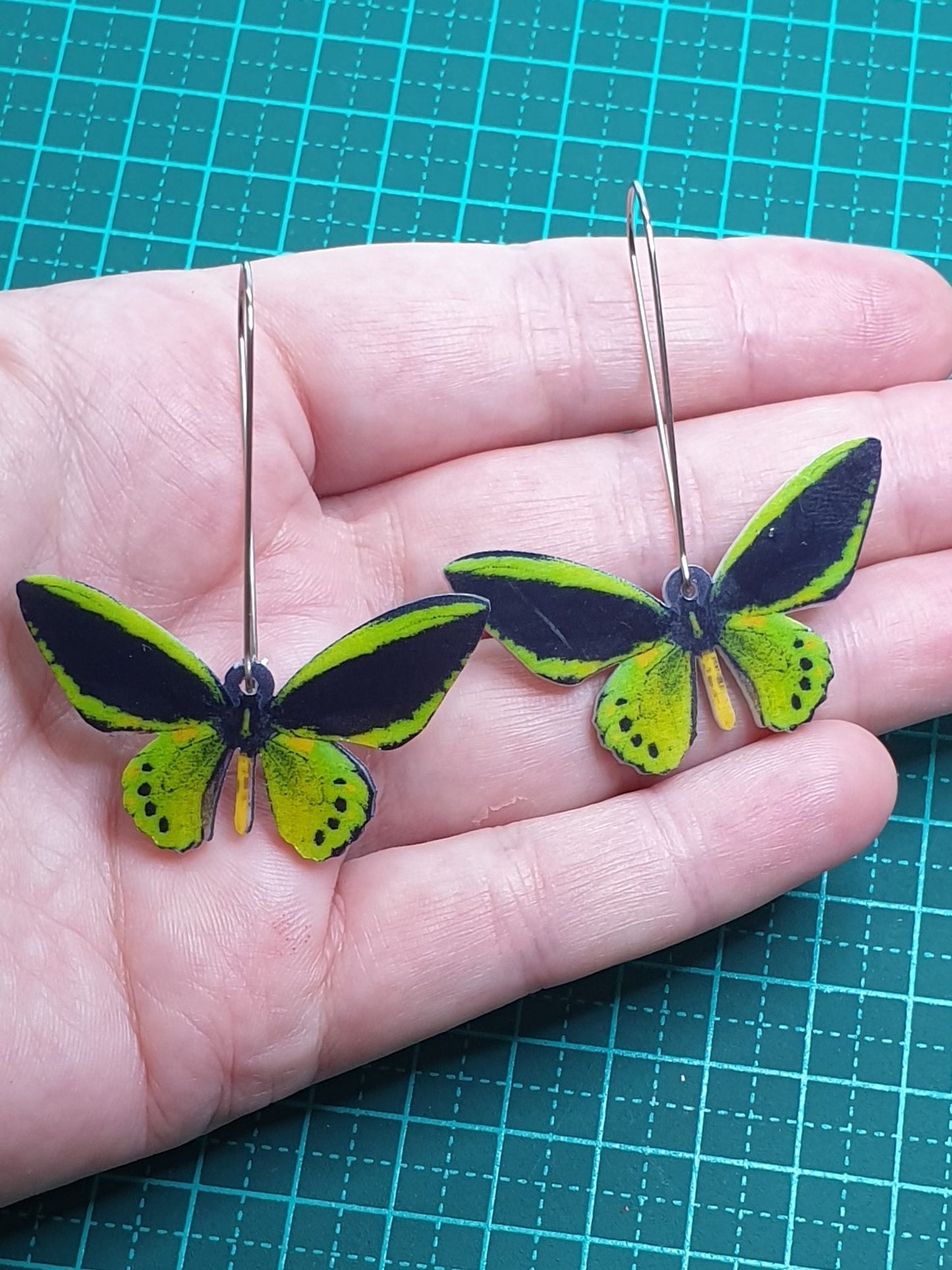 Richmond Birdwing Butterfly acrylic earrings