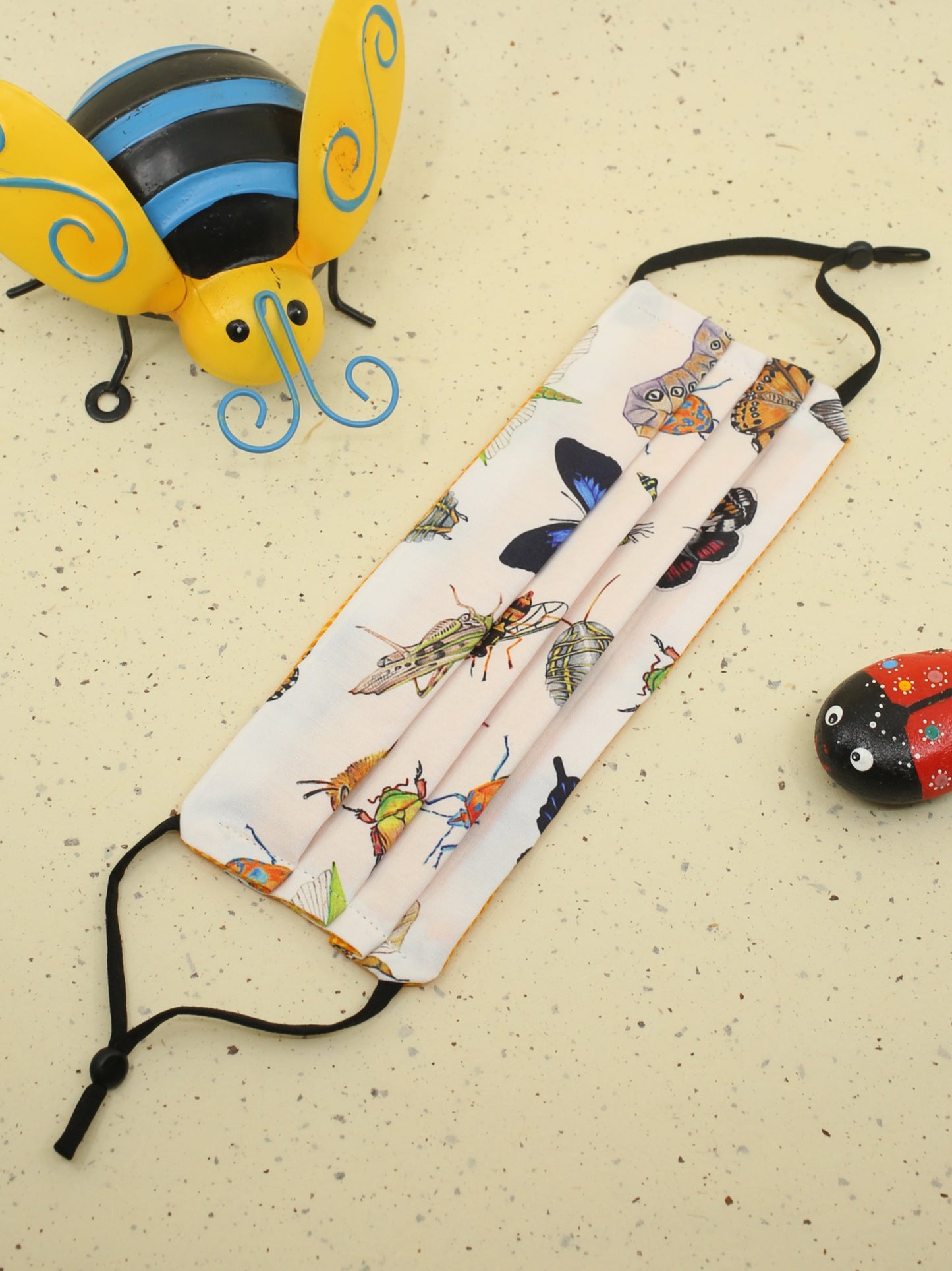 Australian Native Insects in White Face Mask