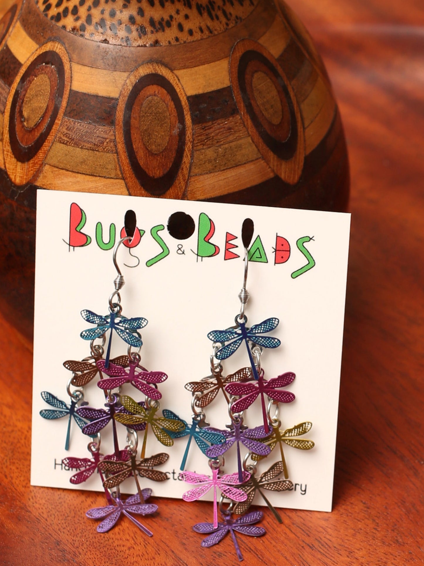 Mixed Dragonflies dangle earrings