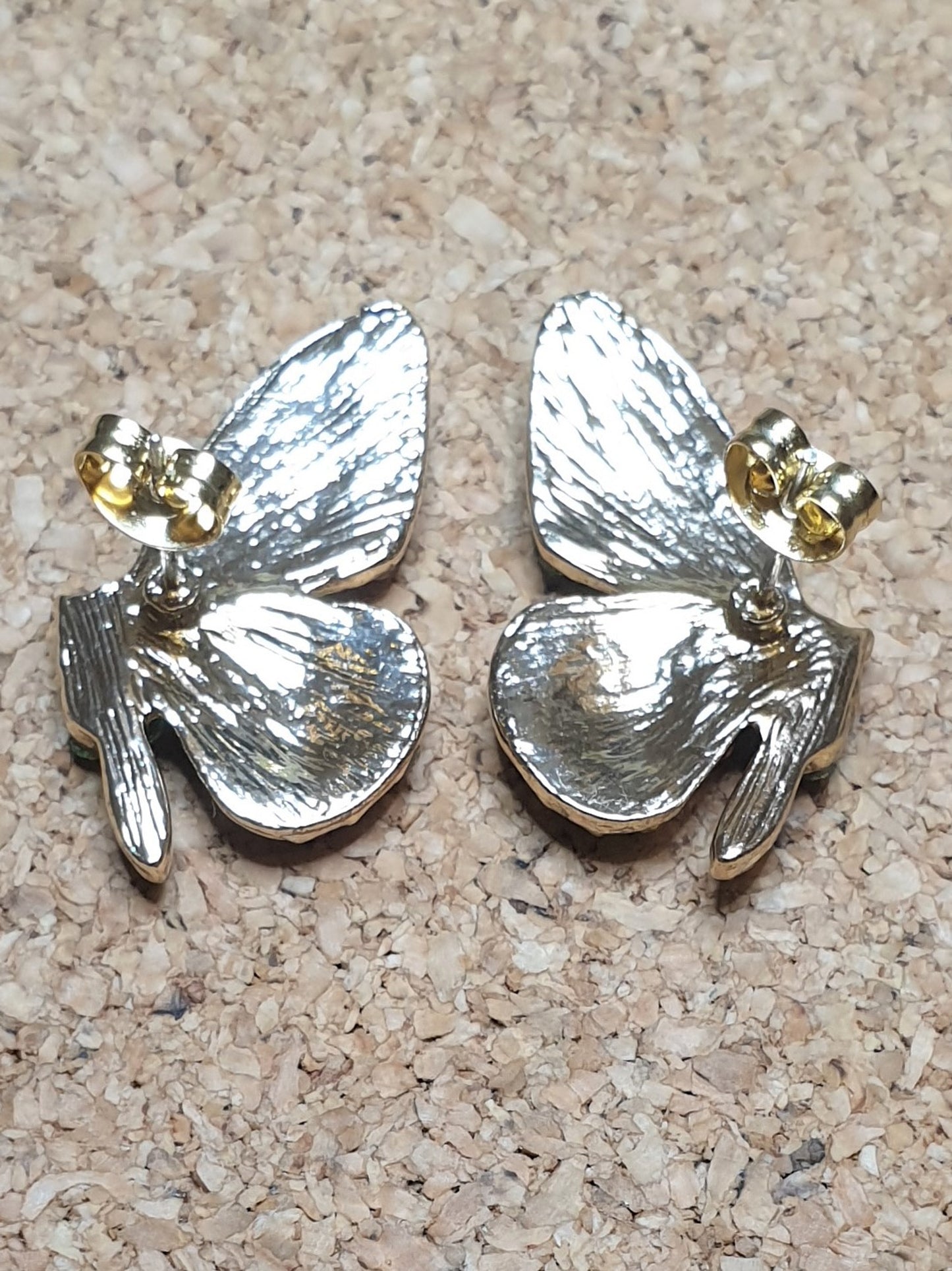 Half Butterfly Studs - Green