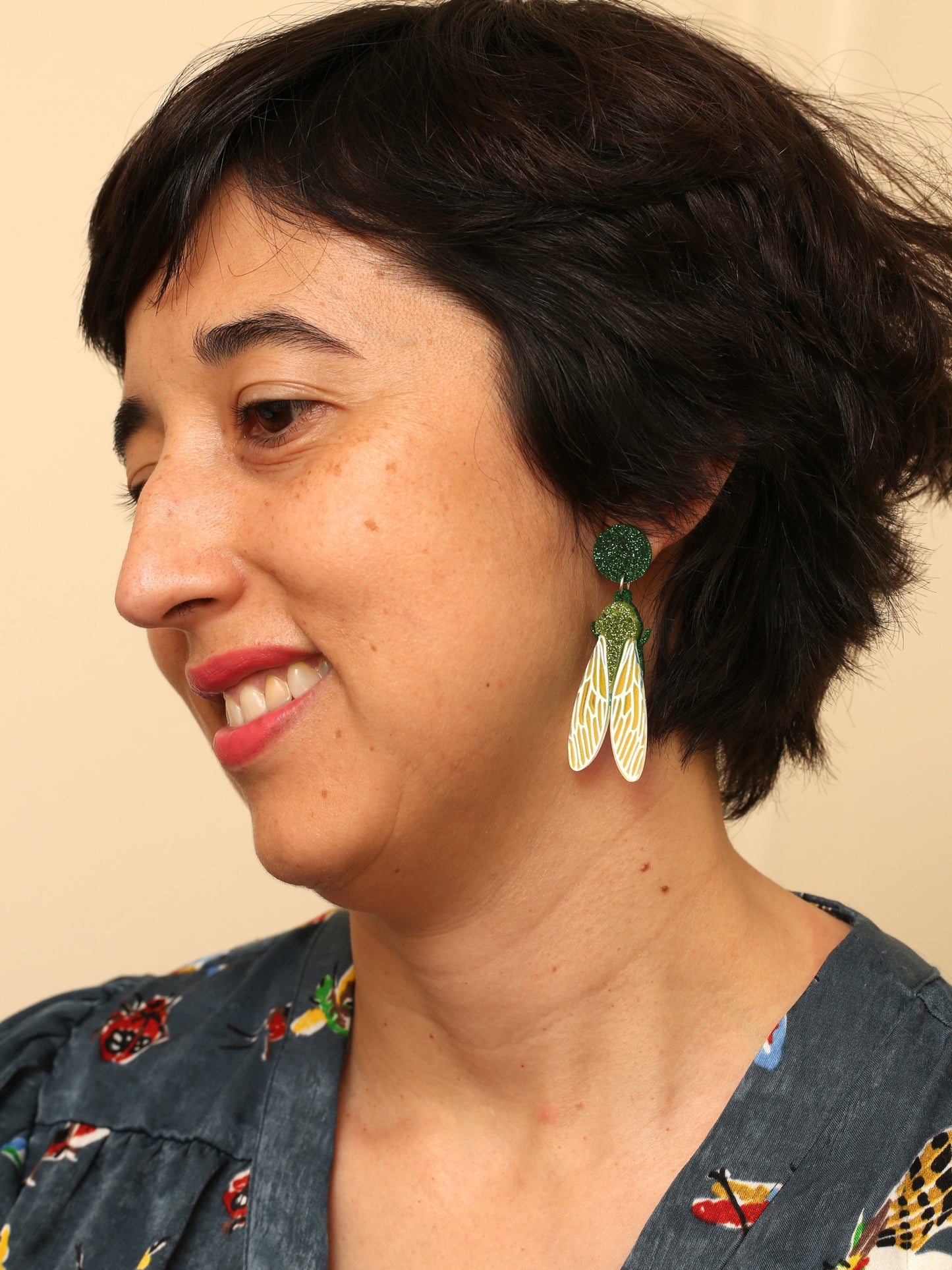 Cicada acrylic earrings
