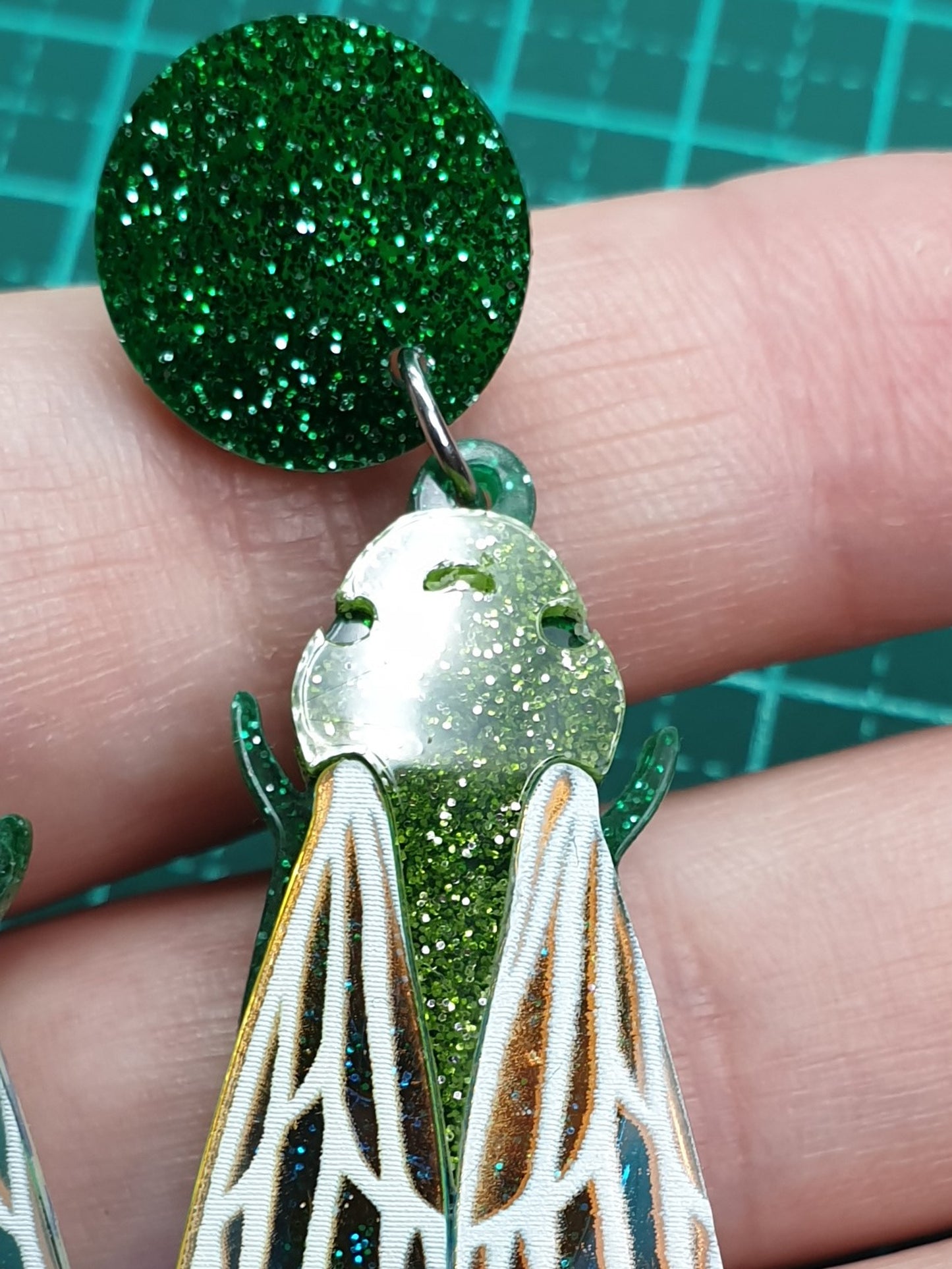 Cicada acrylic earrings