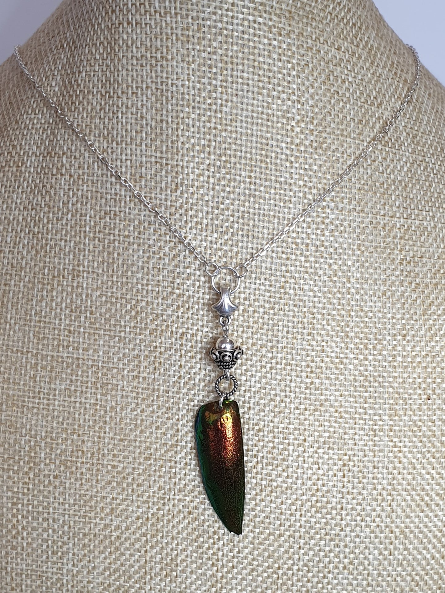 Bead cap pendant - Sterling Silver
