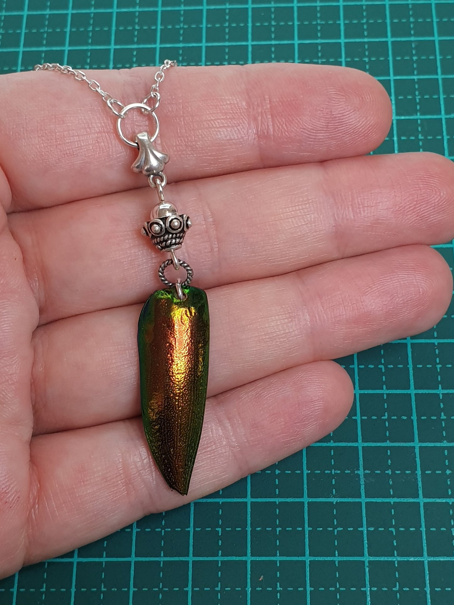 Bead cap pendant - Sterling Silver
