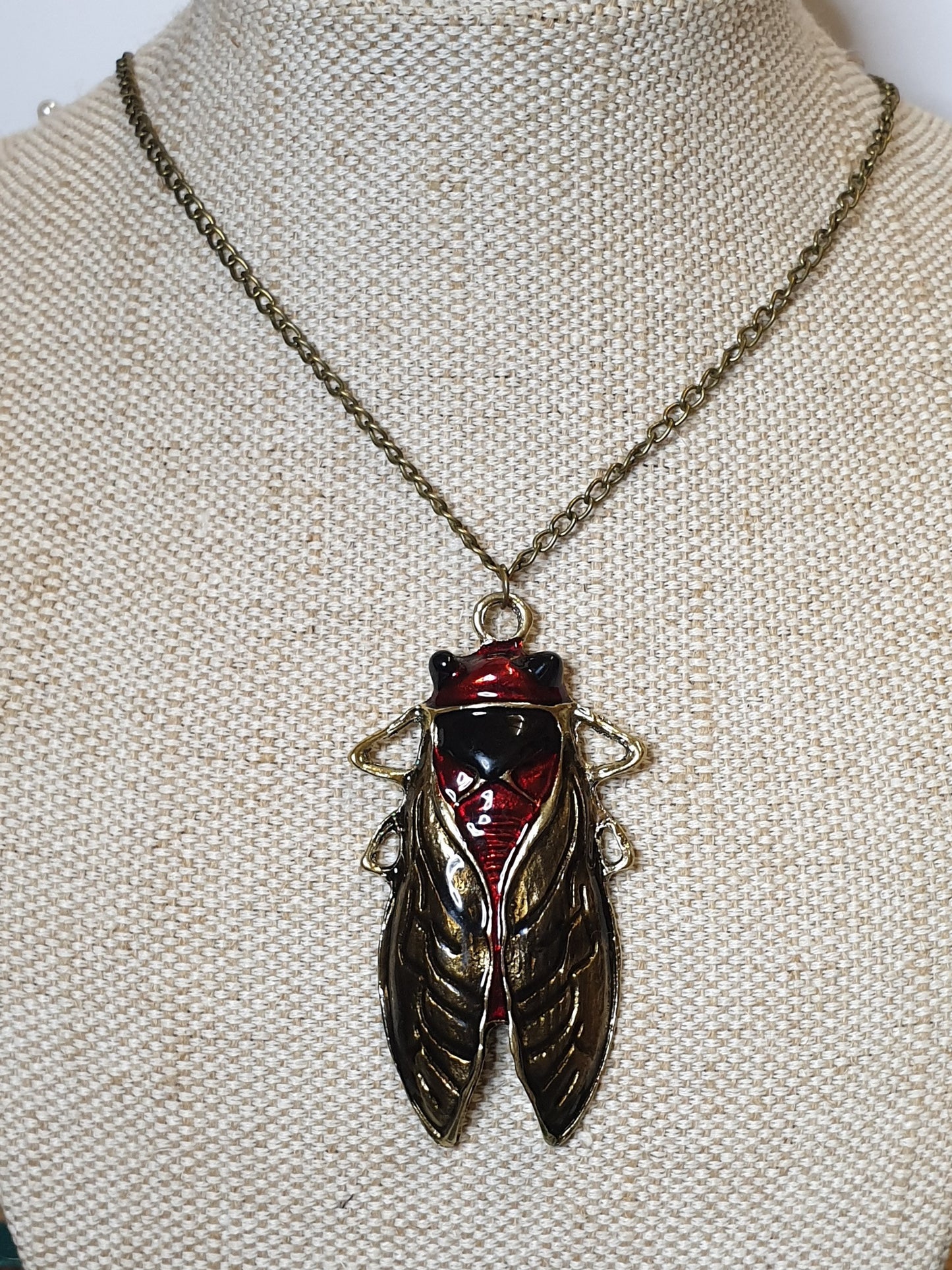 Cicada Necklace - Bronze