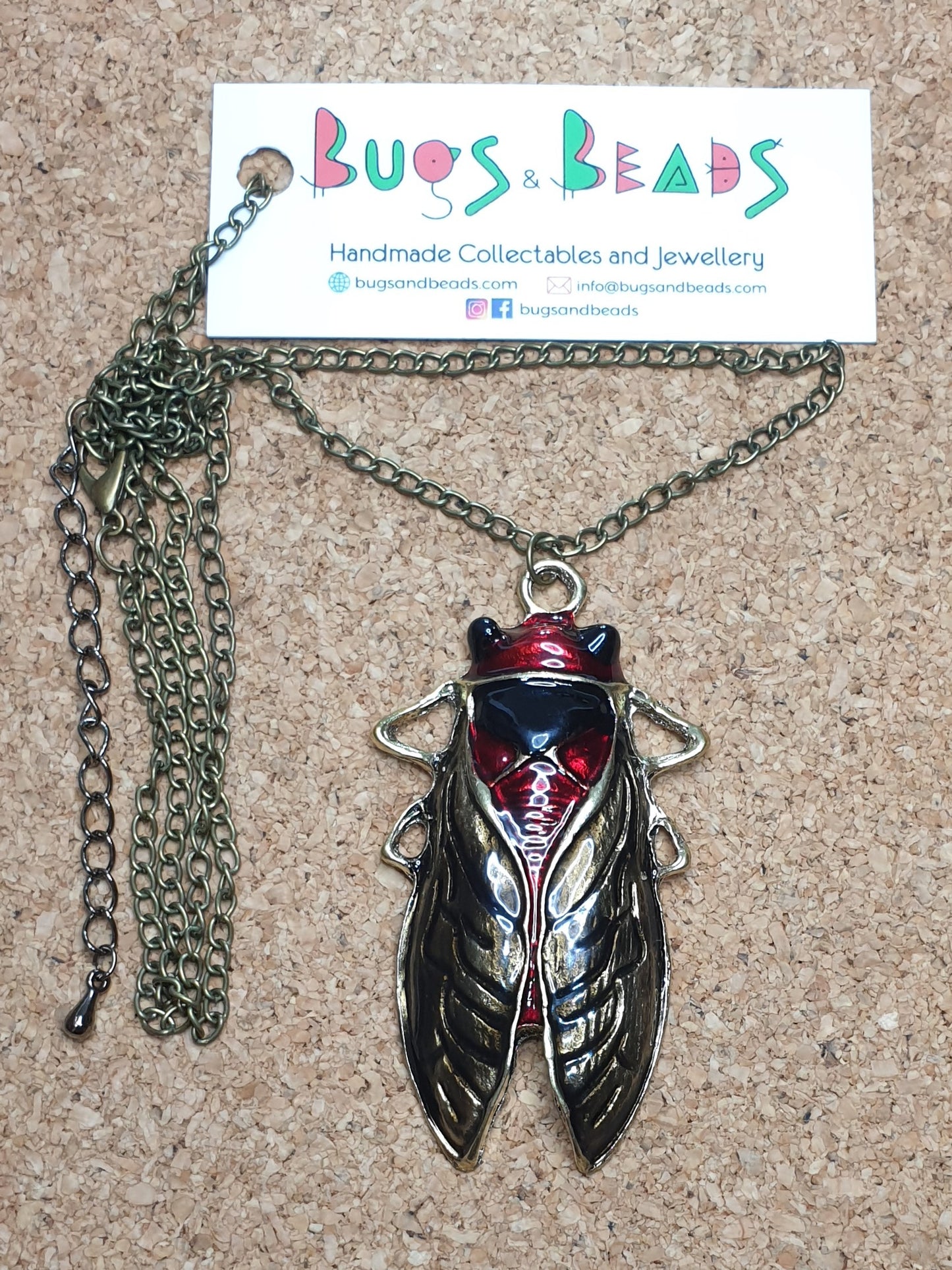 Cicada Necklace - Bronze