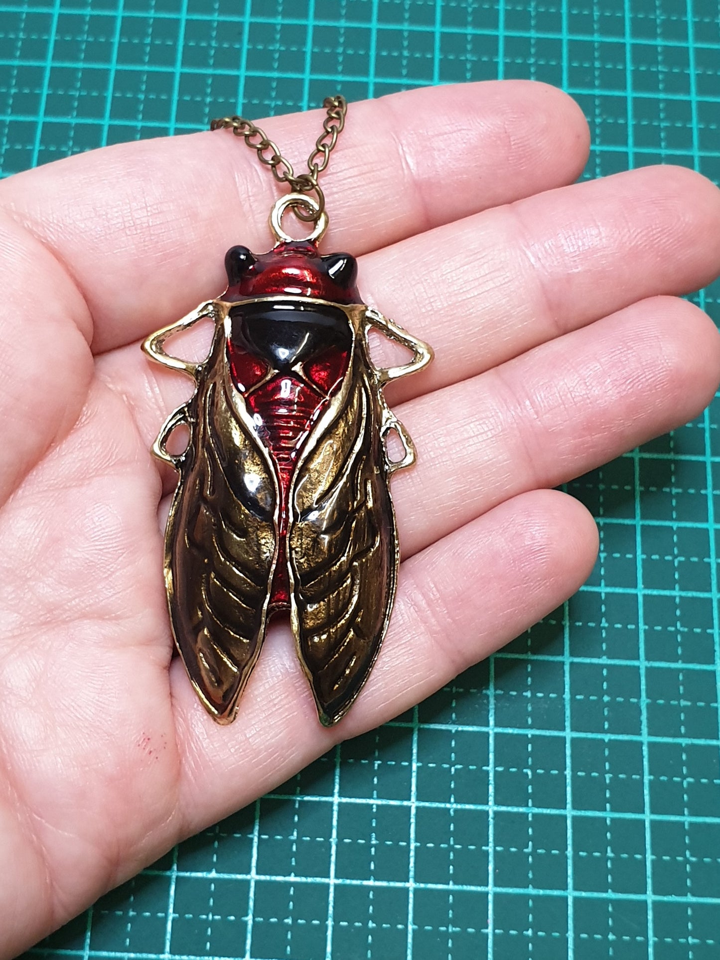 Cicada Necklace - Bronze