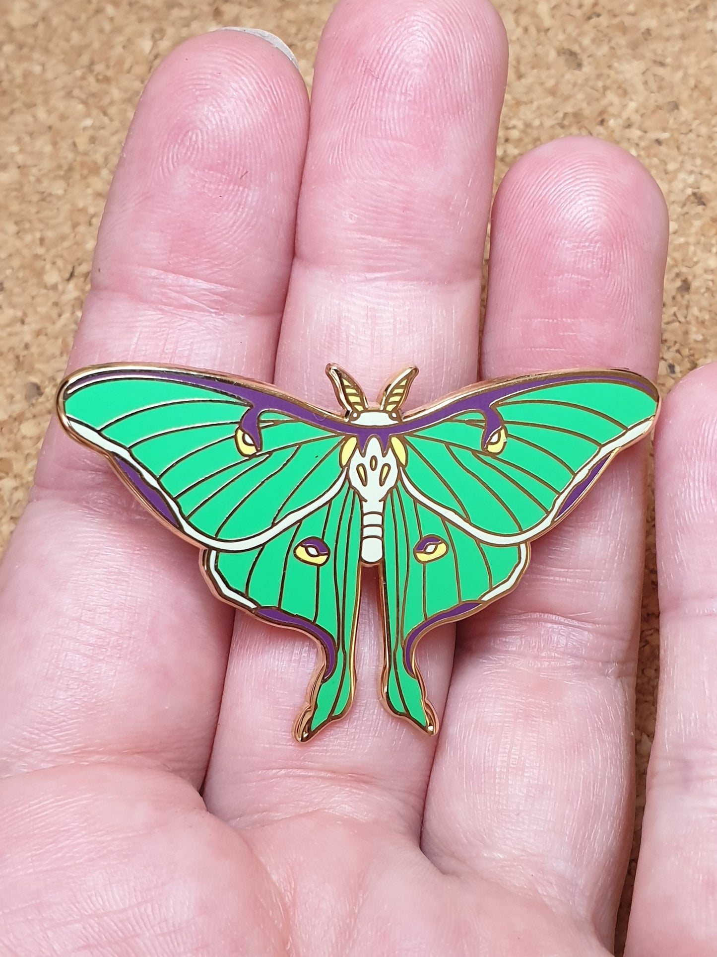Luna Moth pin - Green