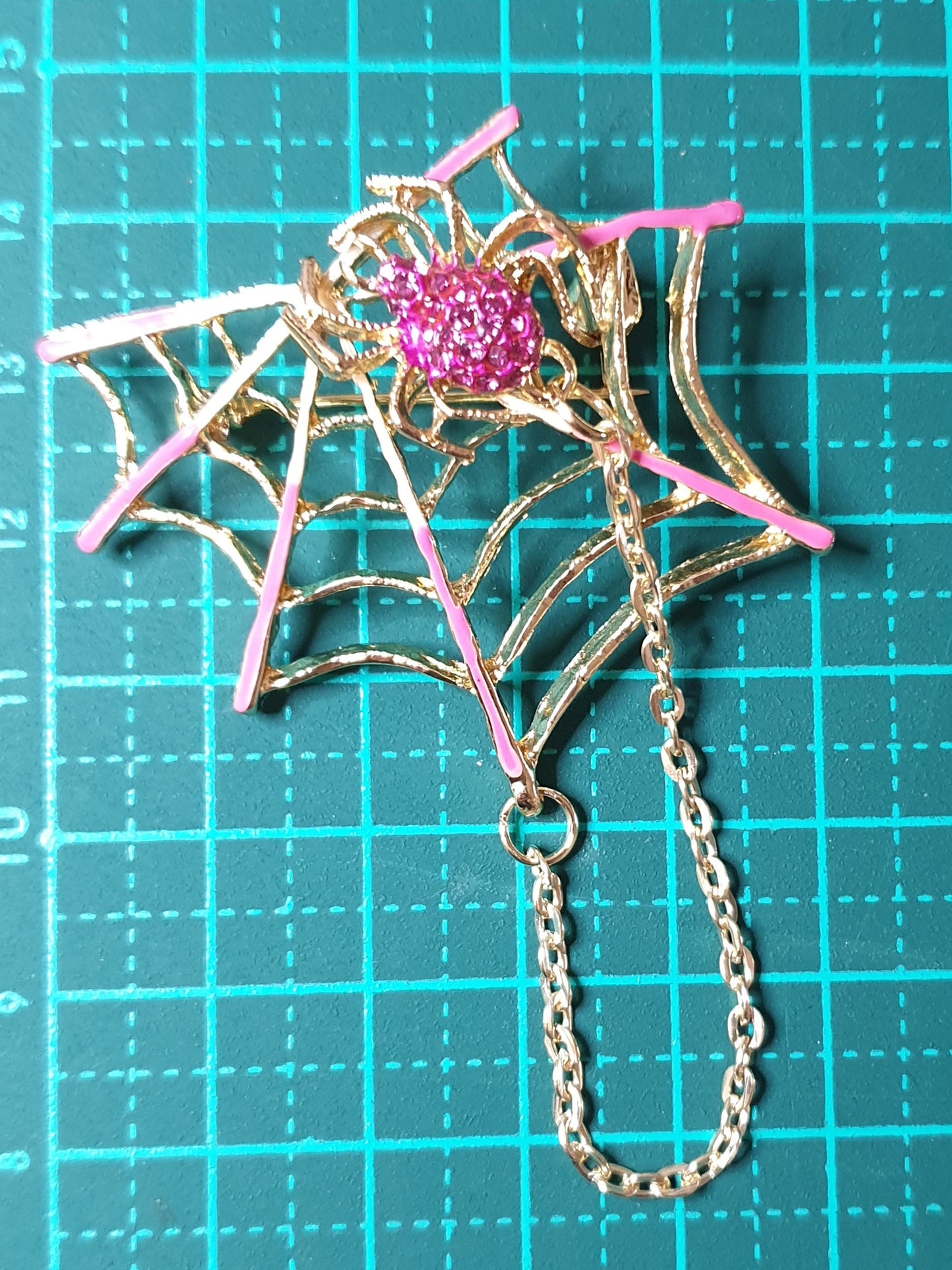 Spider on Web Brooch