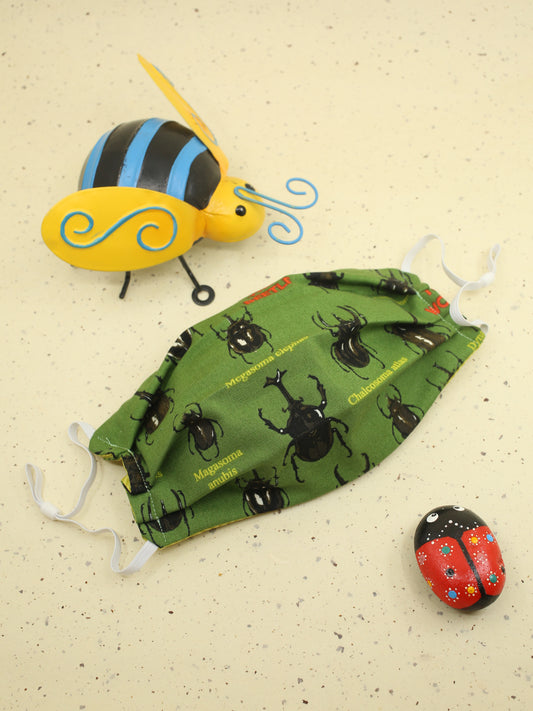 Love Beetles in Green Face Mask