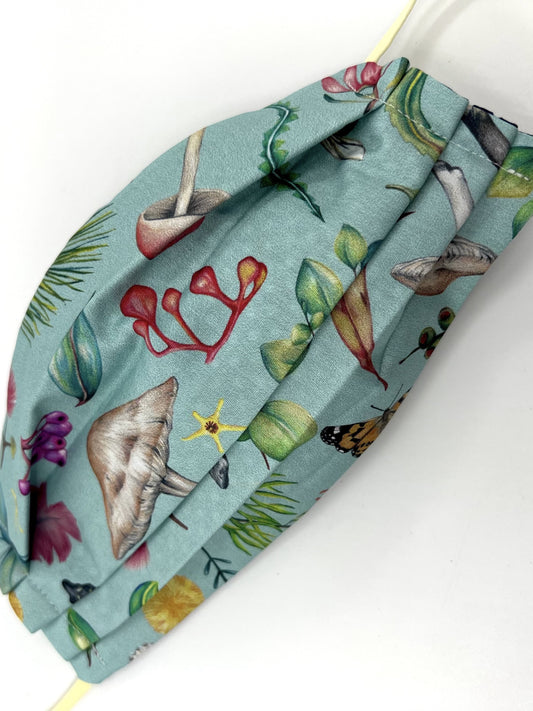 Australian Flora and Fauna in Blue Face Mask
