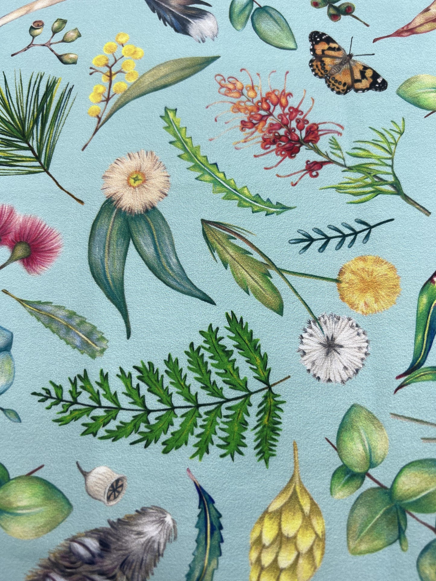 Australian Flora and Fauna in Blue Face Mask
