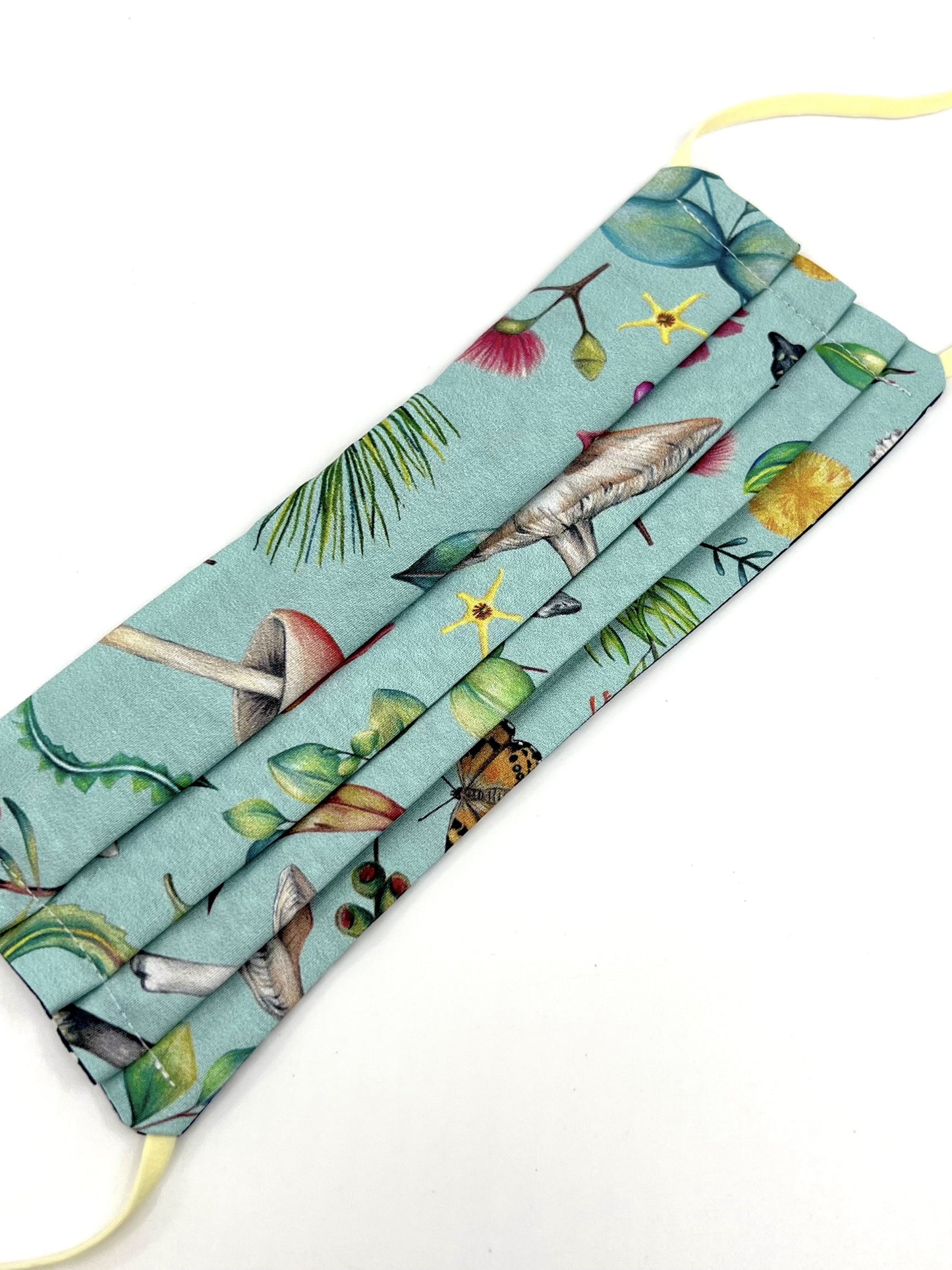 Australian Flora and Fauna in Blue Face Mask