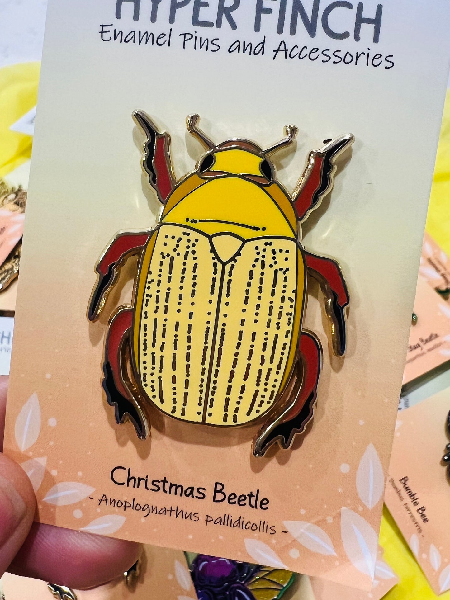 Christmas Beetle Pin