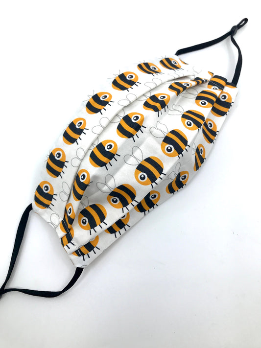 Cute Bee in White Face Mask
