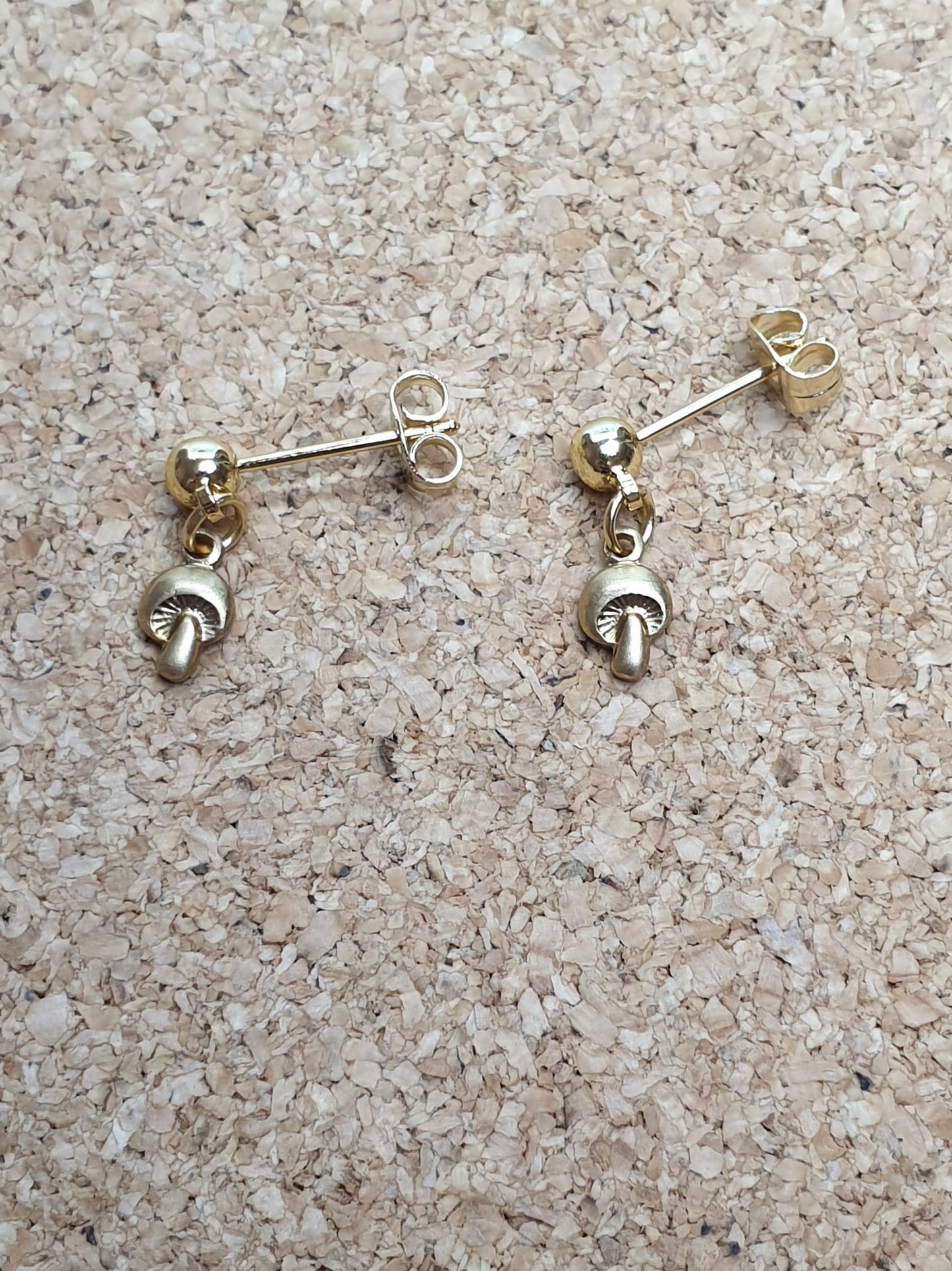 Mini Mushroom Studs - Brass & Stainless Steel
