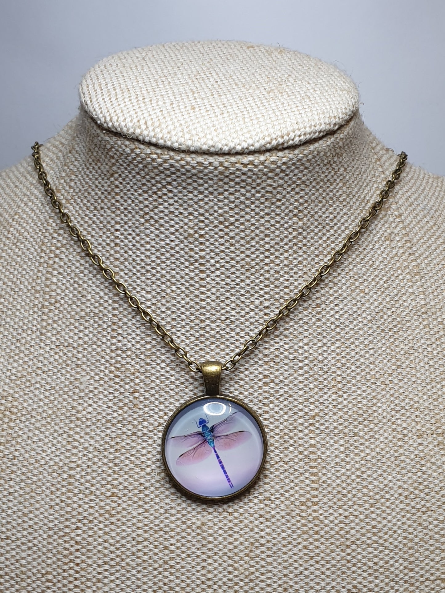 Dragonfly Necklace - Pink Wings