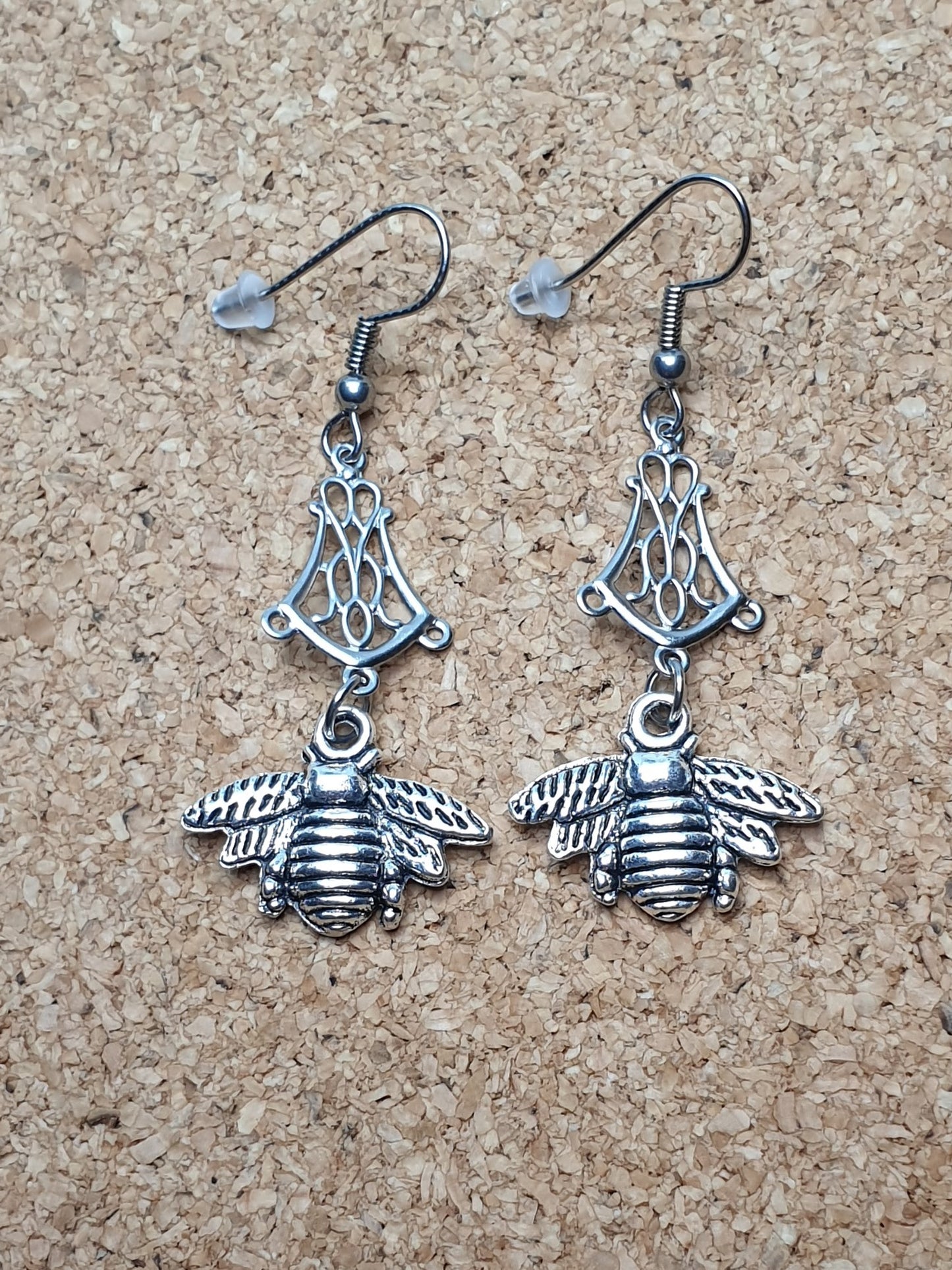 Bee on chandelier earrings