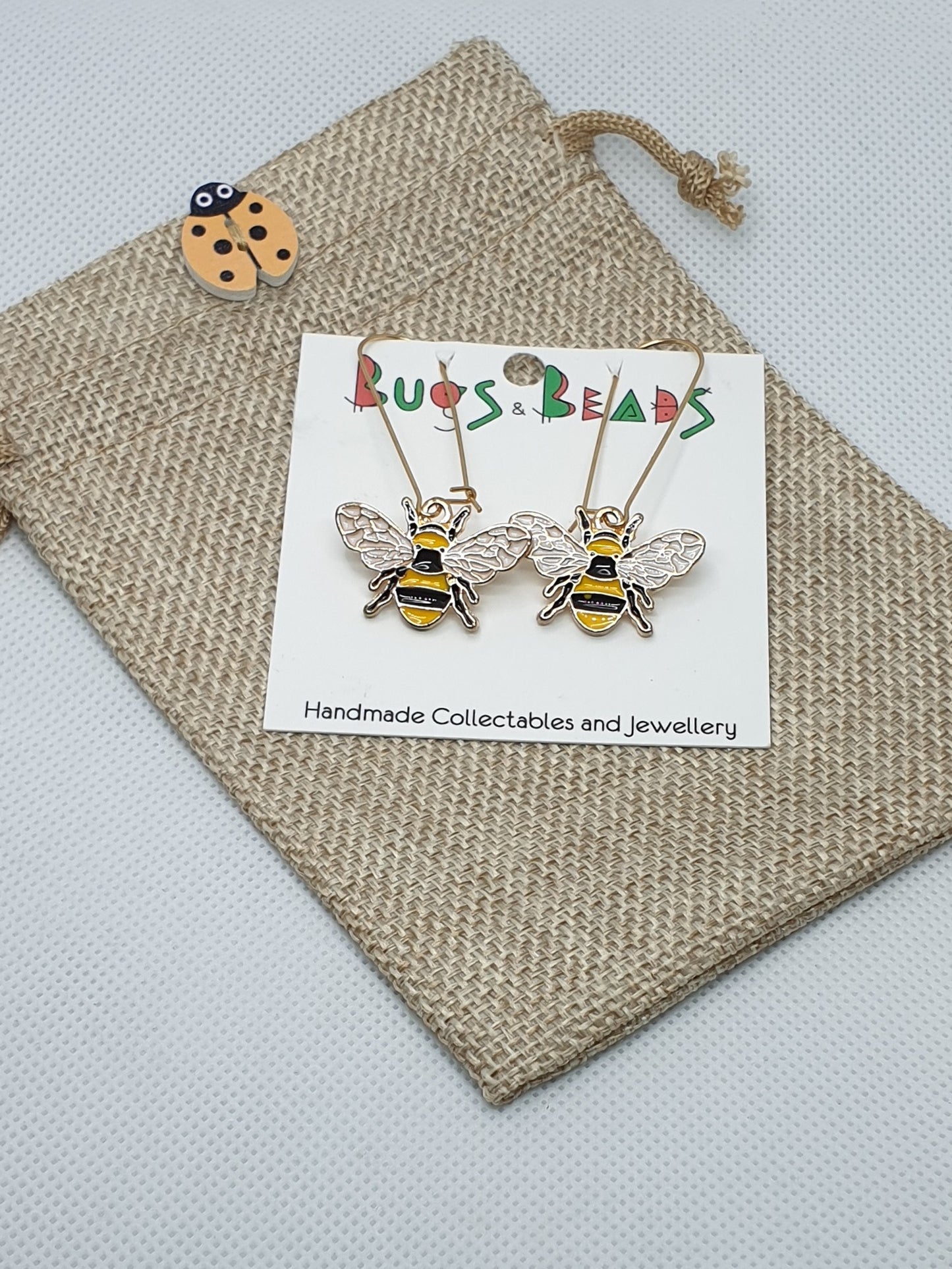 Golden Bee Long Earrings