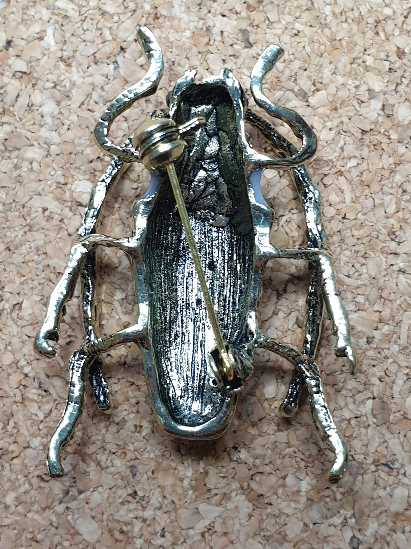 Longhorn Beetle Brooch - Yellow