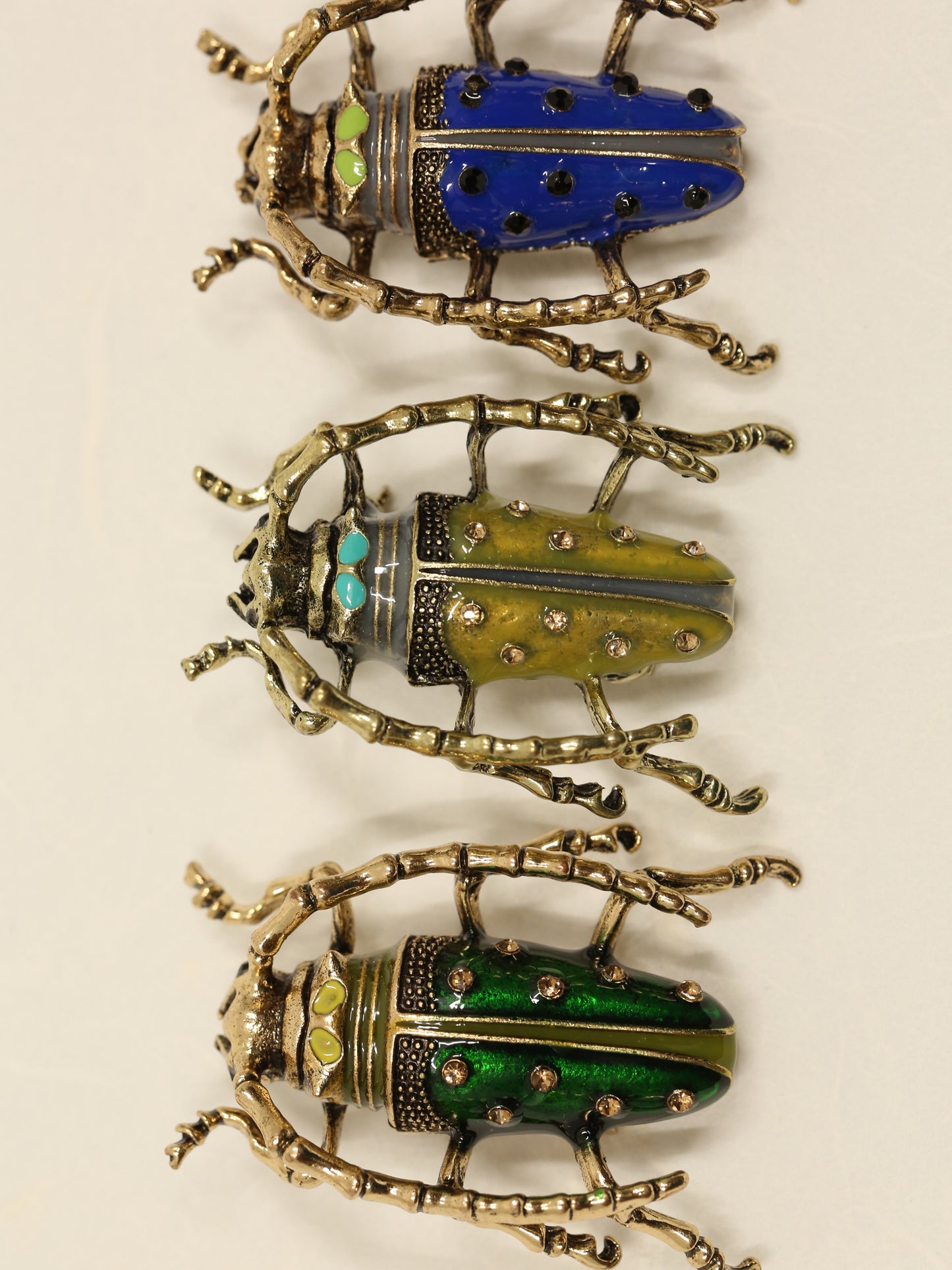 Longhorn Beetle Brooch - Yellow