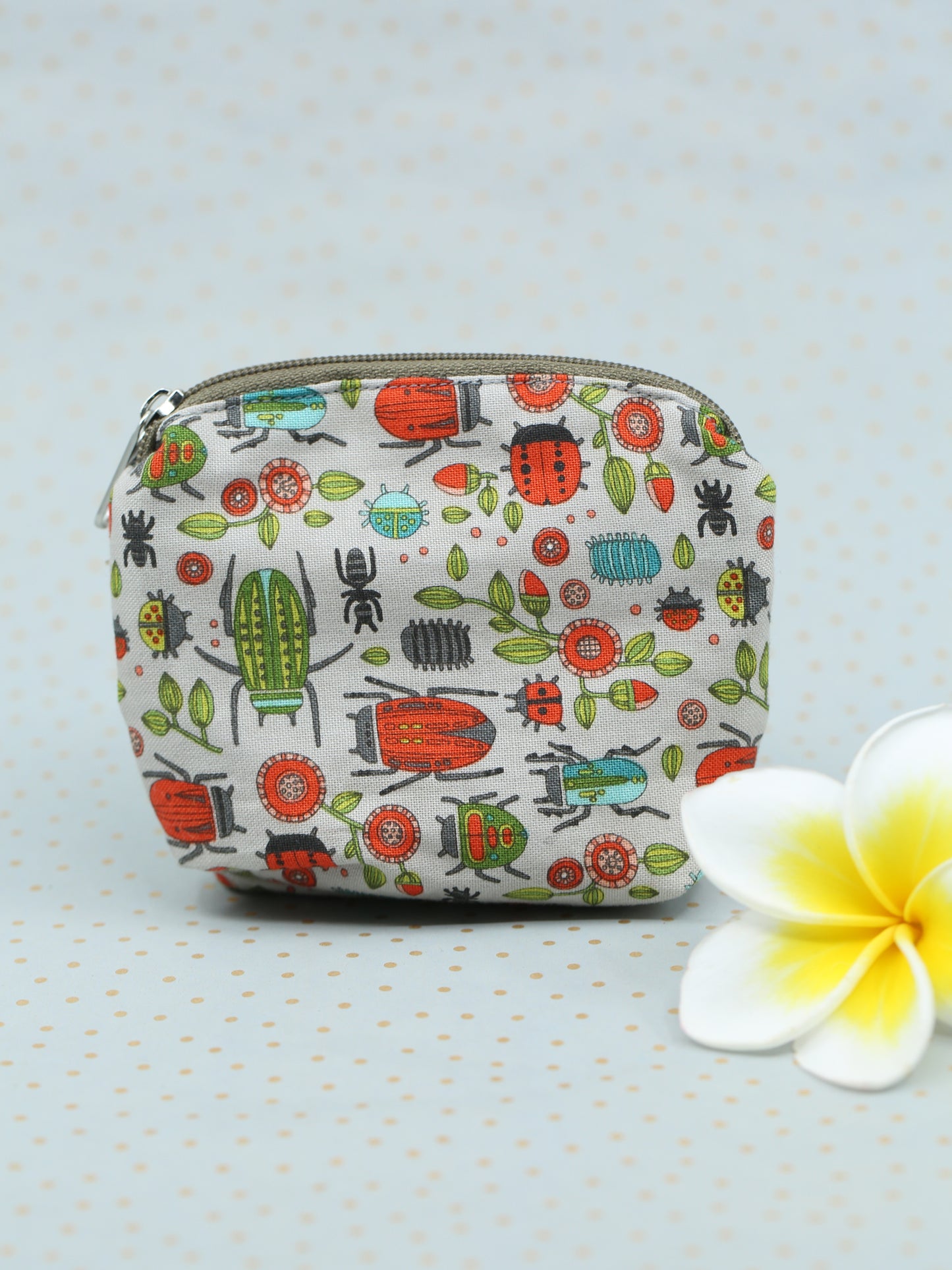 Grey Insect Coin/Card mini purse