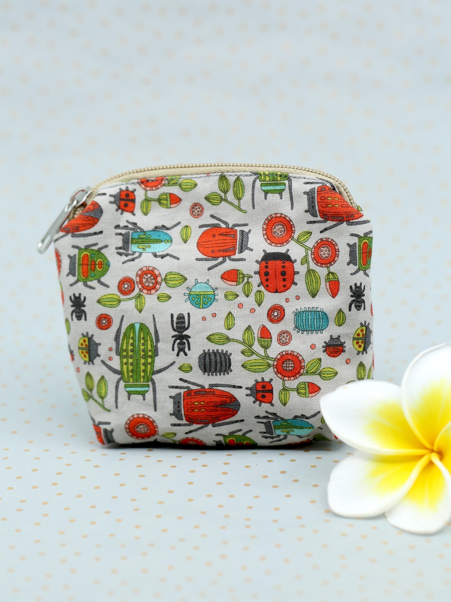 Grey Insect Coin/Card mini purse