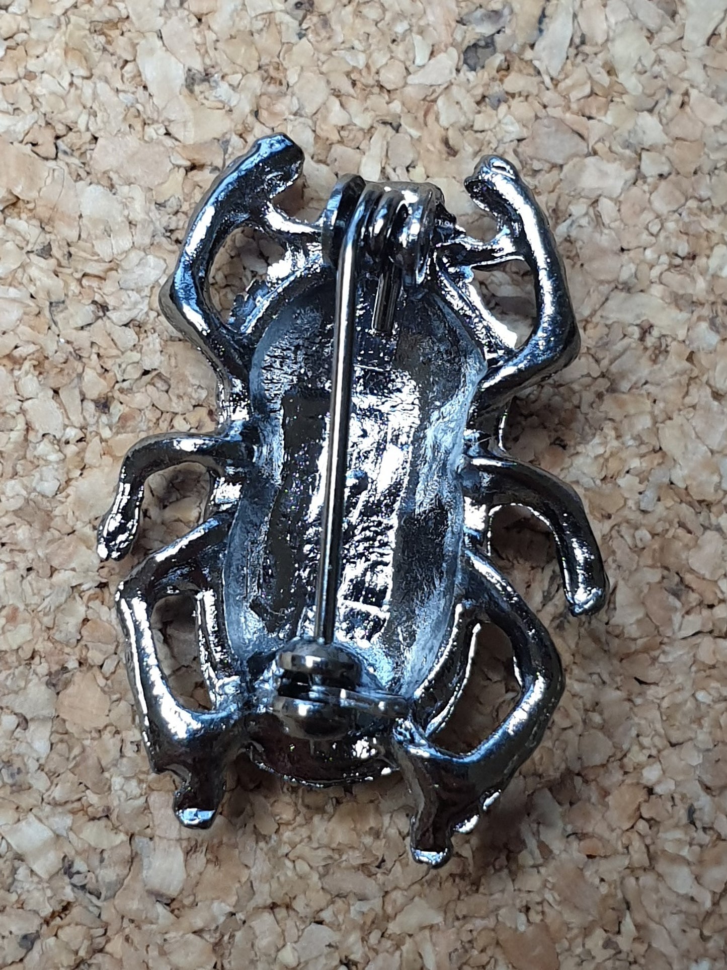 Dung Beetle Brooch - Dark Blue