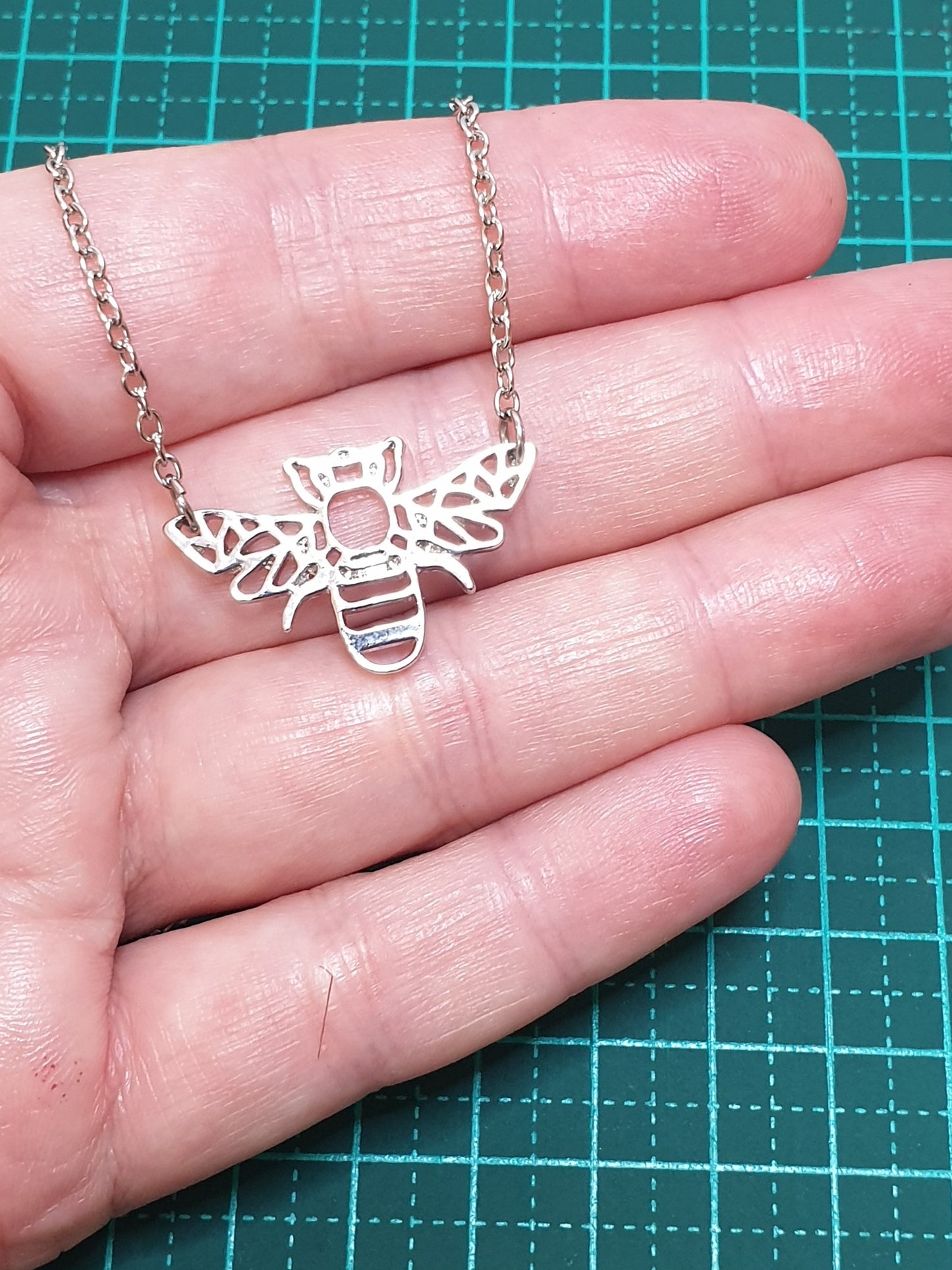 Bee Necklace - Silver