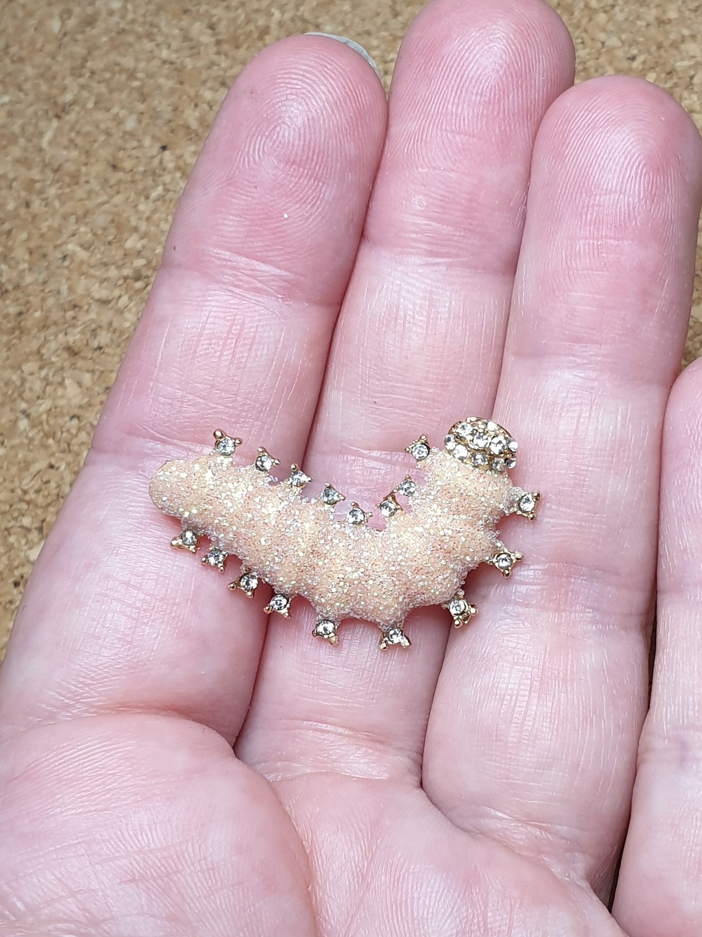 Sparkly Caterpillar Brooch