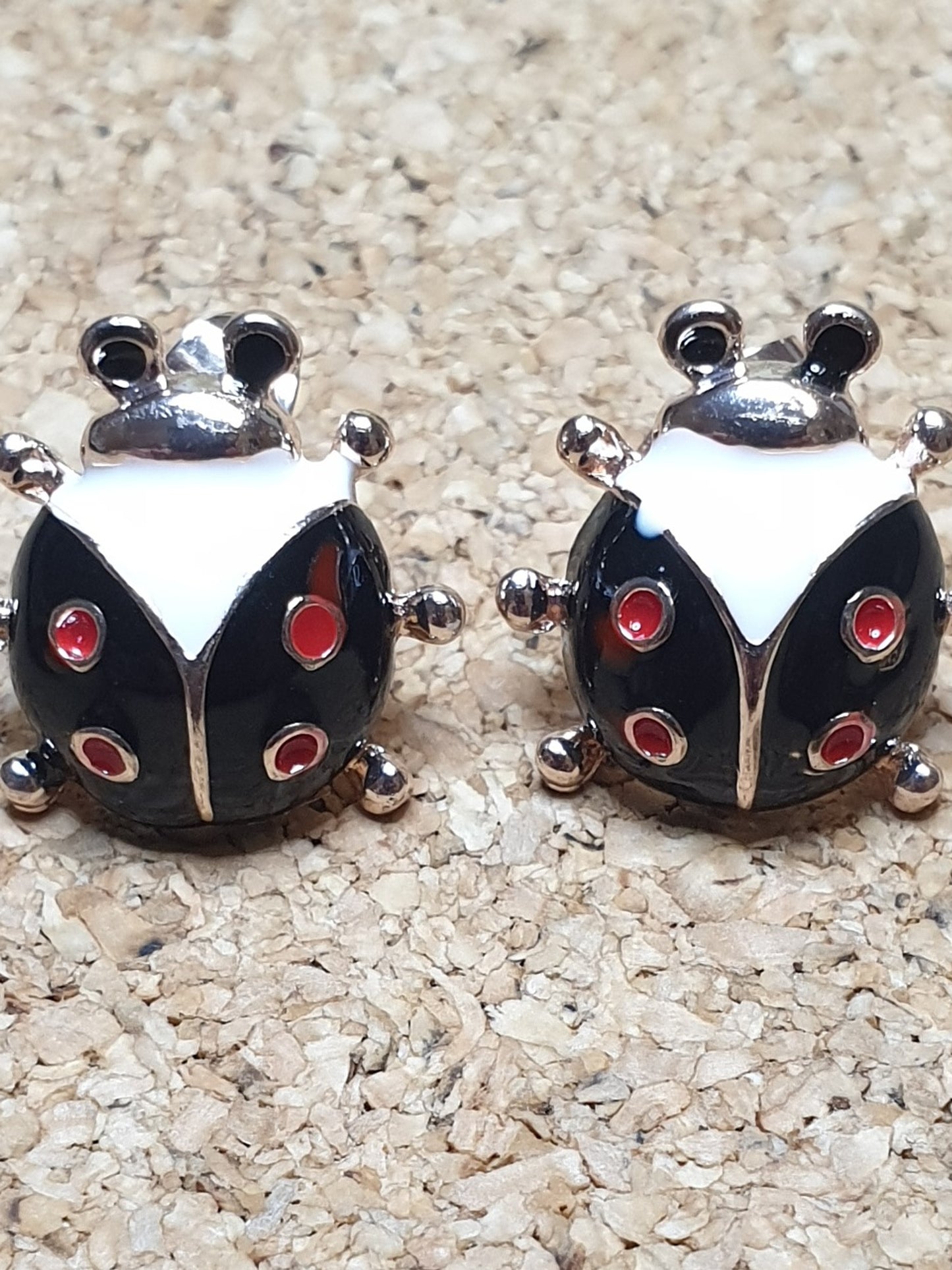 Ladybird beetle Studs - Black